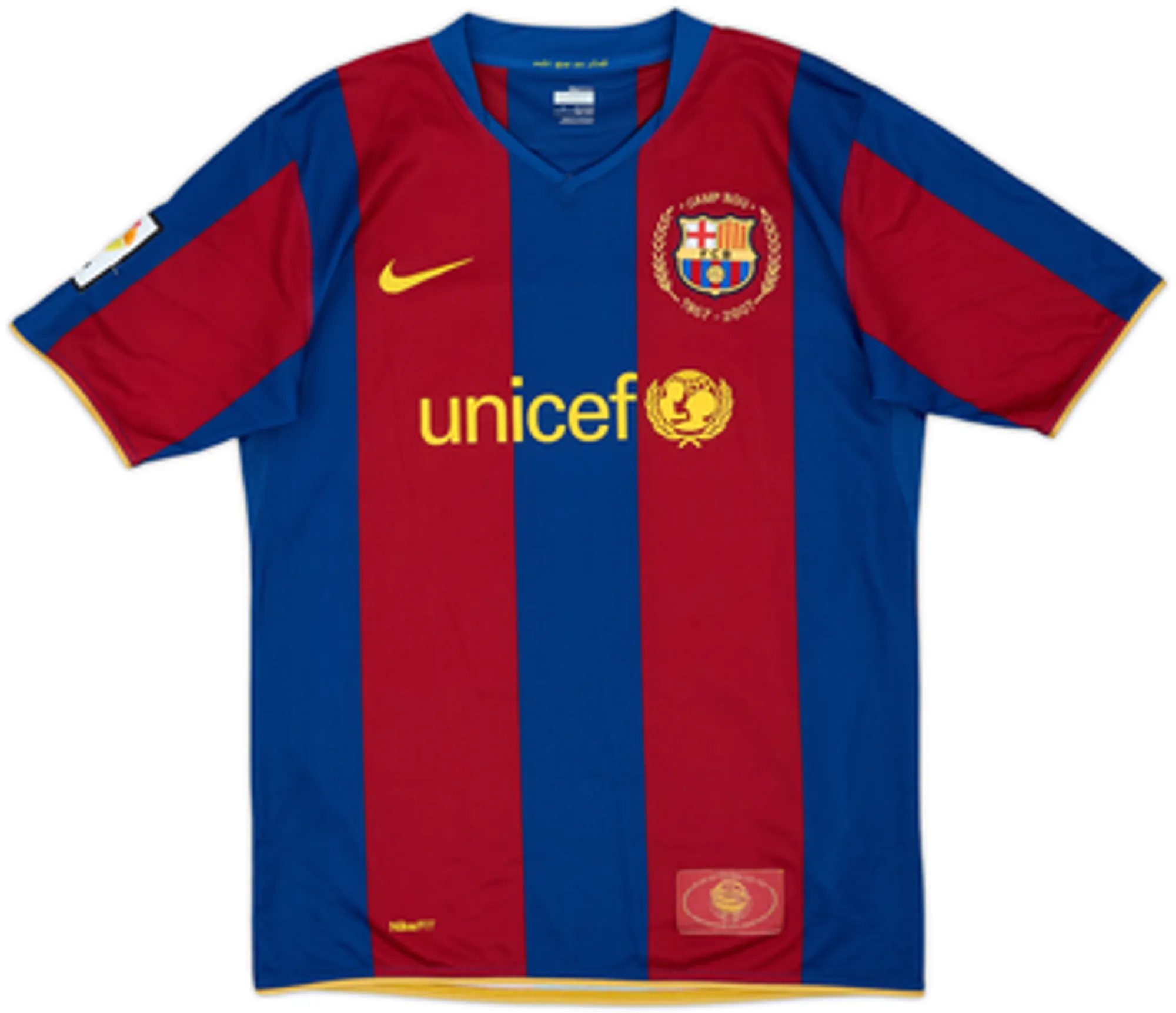 2007-08 Barcelona Home Shirt Henry #14 - 9/10 - (XL.Boys)