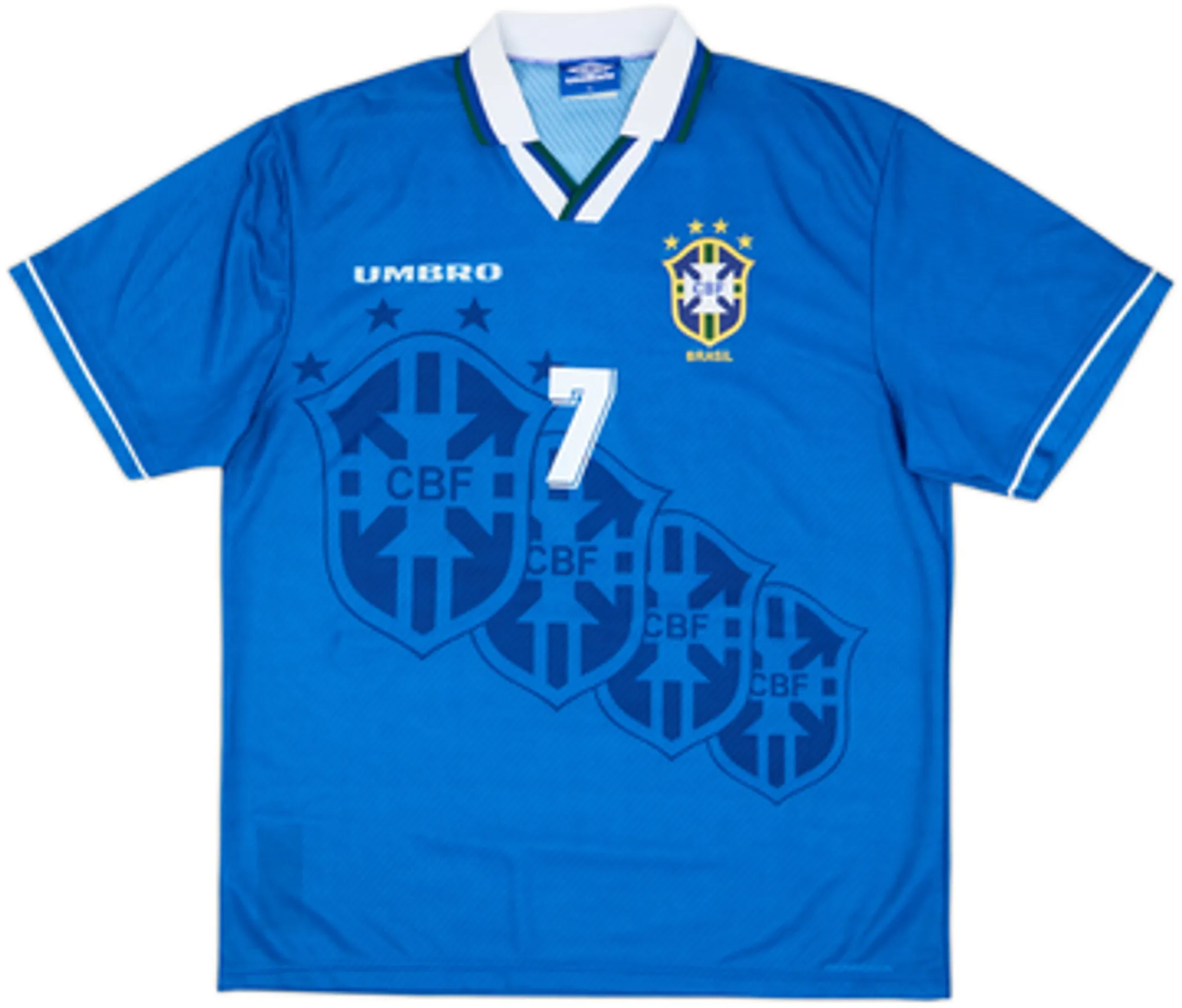 1994-97 Brazil Away Shirt Bebeto #7 - 9/10 - (L)