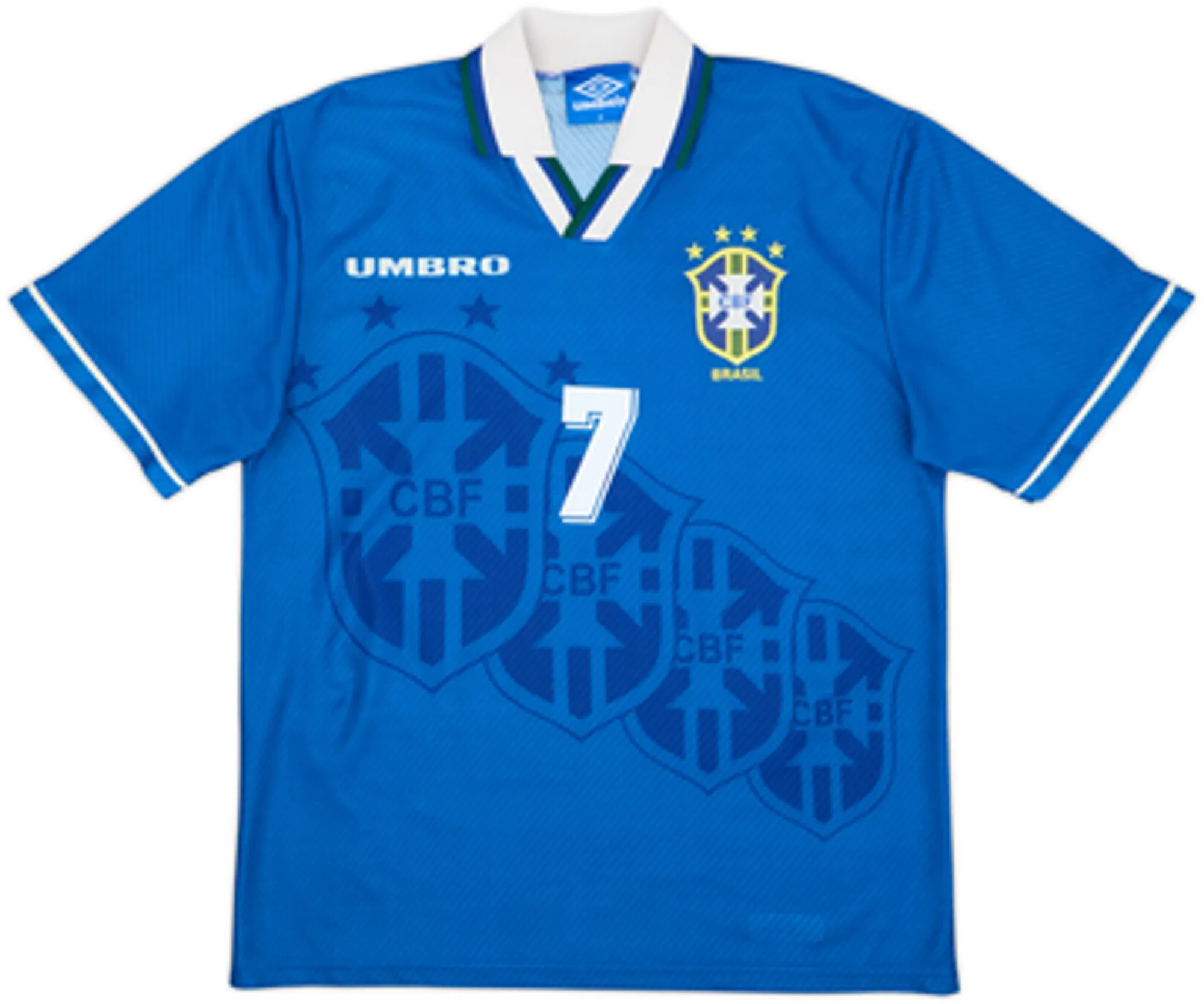 1994-97 Brazil Away Shirt Bebeto #7 - 8/10 - (M)