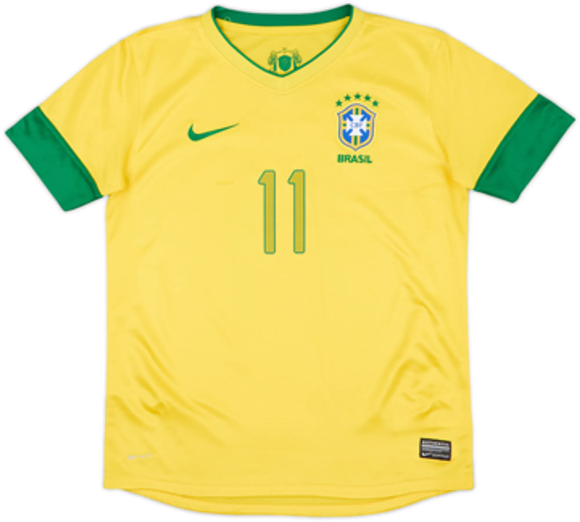 2012-13 Brazil Home Shirt Neymar #11 - 7/10 - (L.Boys)