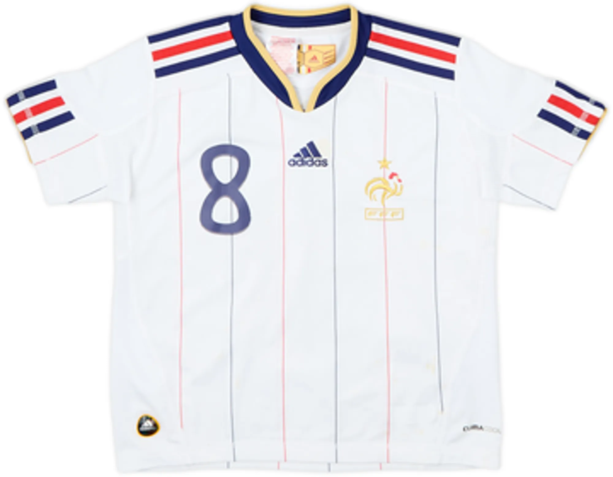 2009-10 France Away Shirt Gourcuff #8 - 6/10 - (7-8 Years)