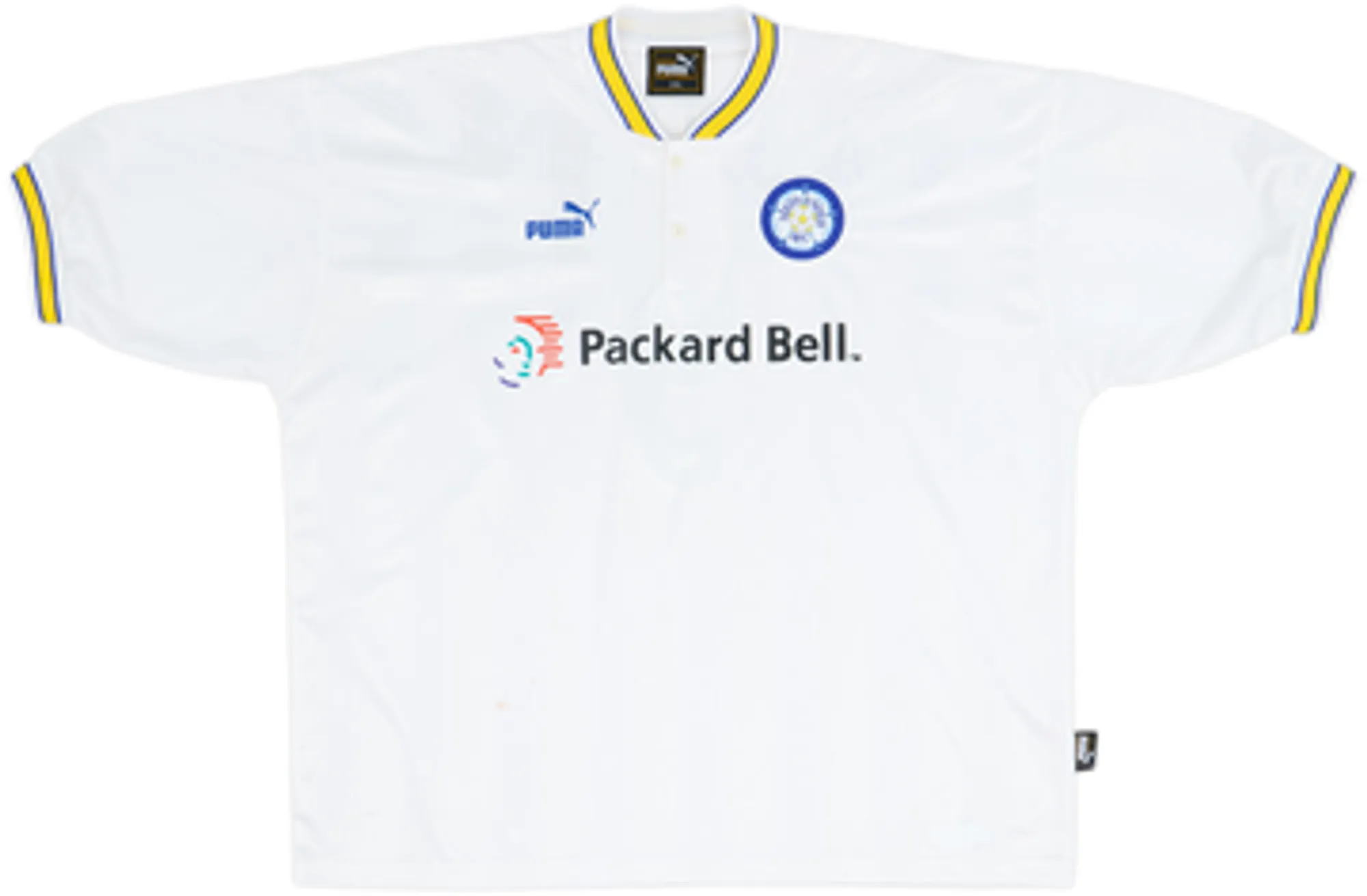 1996-98 Leeds United Home Shirt Hasselbaink #9 - 8/10 - (XXL)