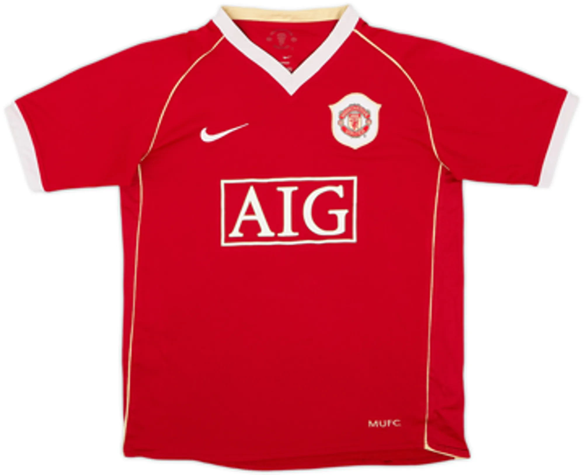 2006-07 Manchester United Home Shirt Saha #9 - 8/10 - (L.Boys)