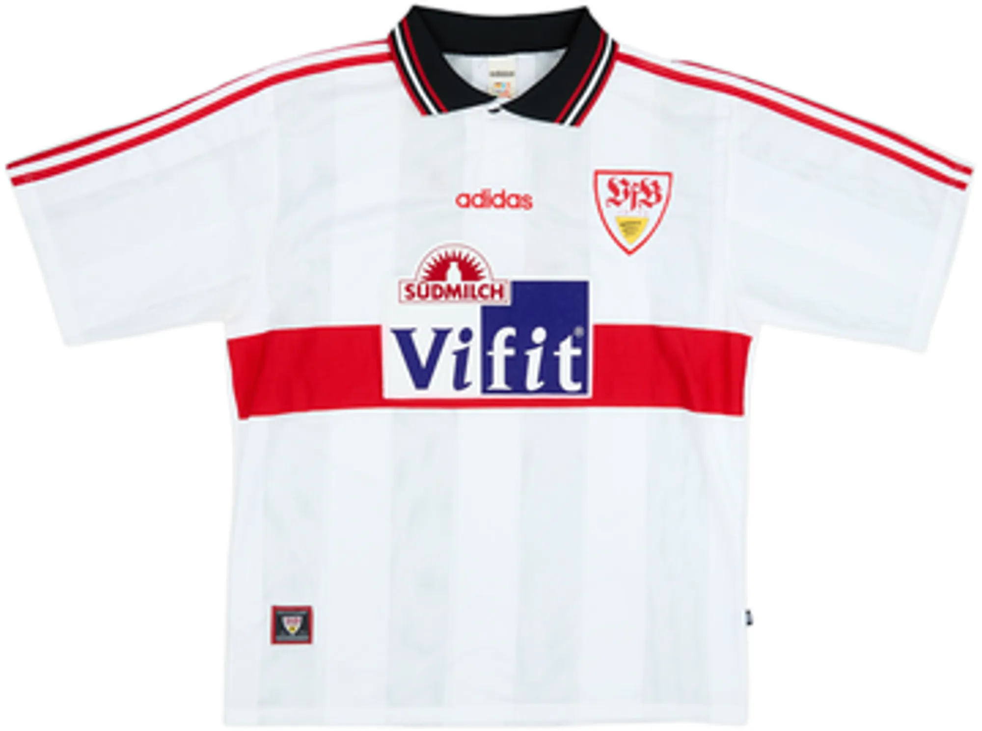 1996-97 Stuttgart Home Shirt Elber #9 - 8/10 - (XL)