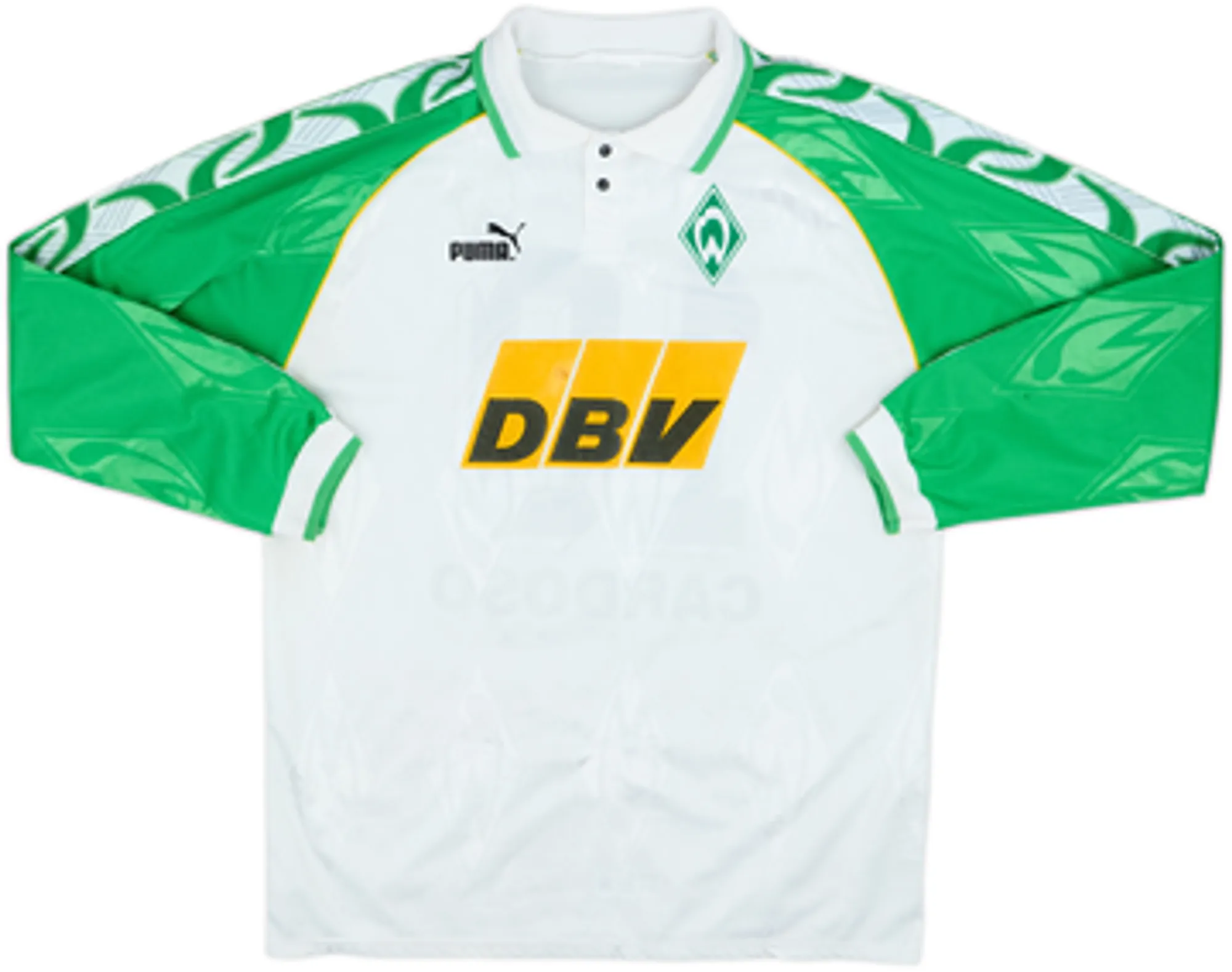 1995-96 Werder Bremen Home L/S Shirt Cardoso #10 - 7/10 - (XL)