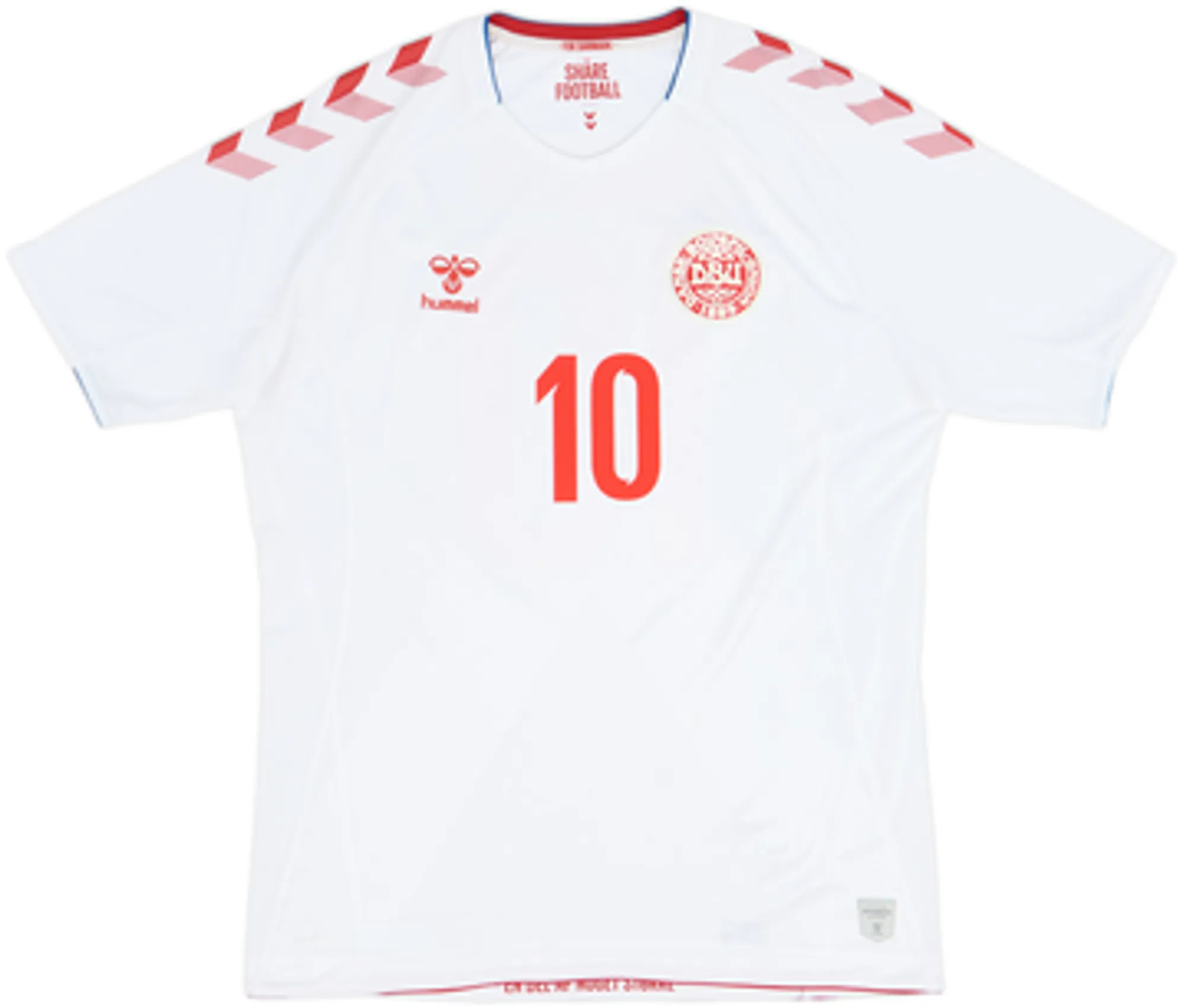 2018-19 Denmark Away Shirt Eriksen #10 - 10/10 - (L)