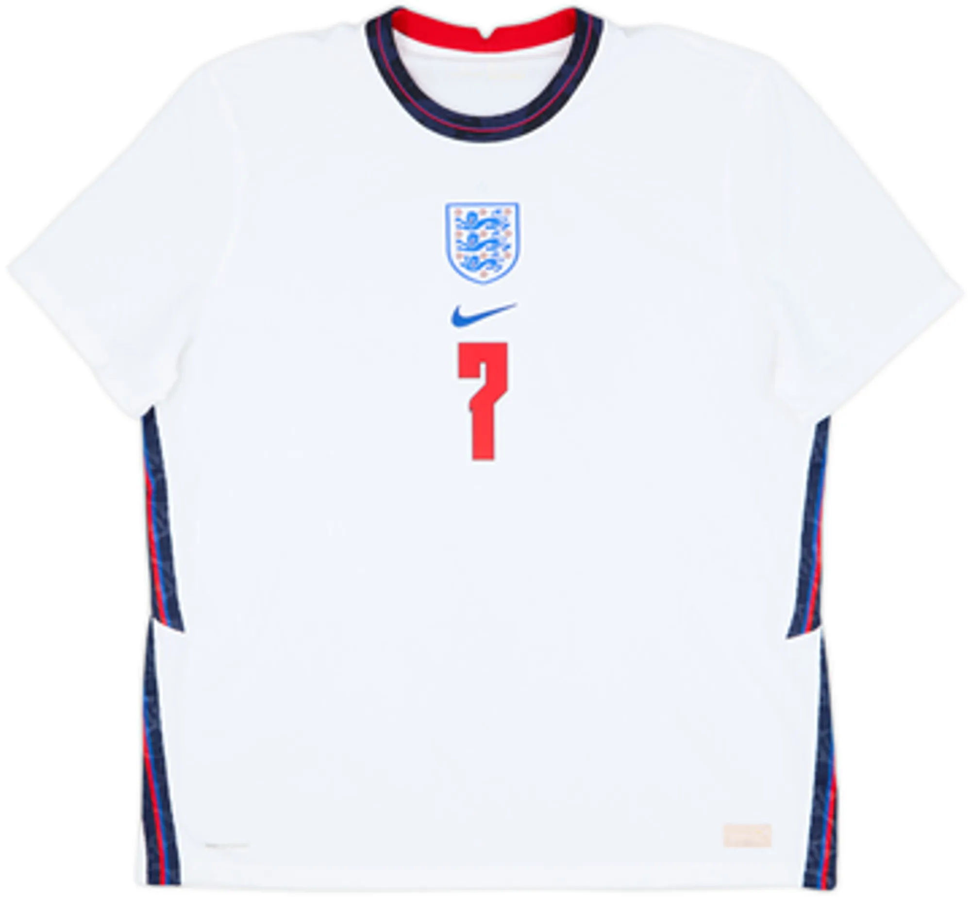 2020-22 England Authentic Home Shirt Grealish #7 - 9/10 - (XL)