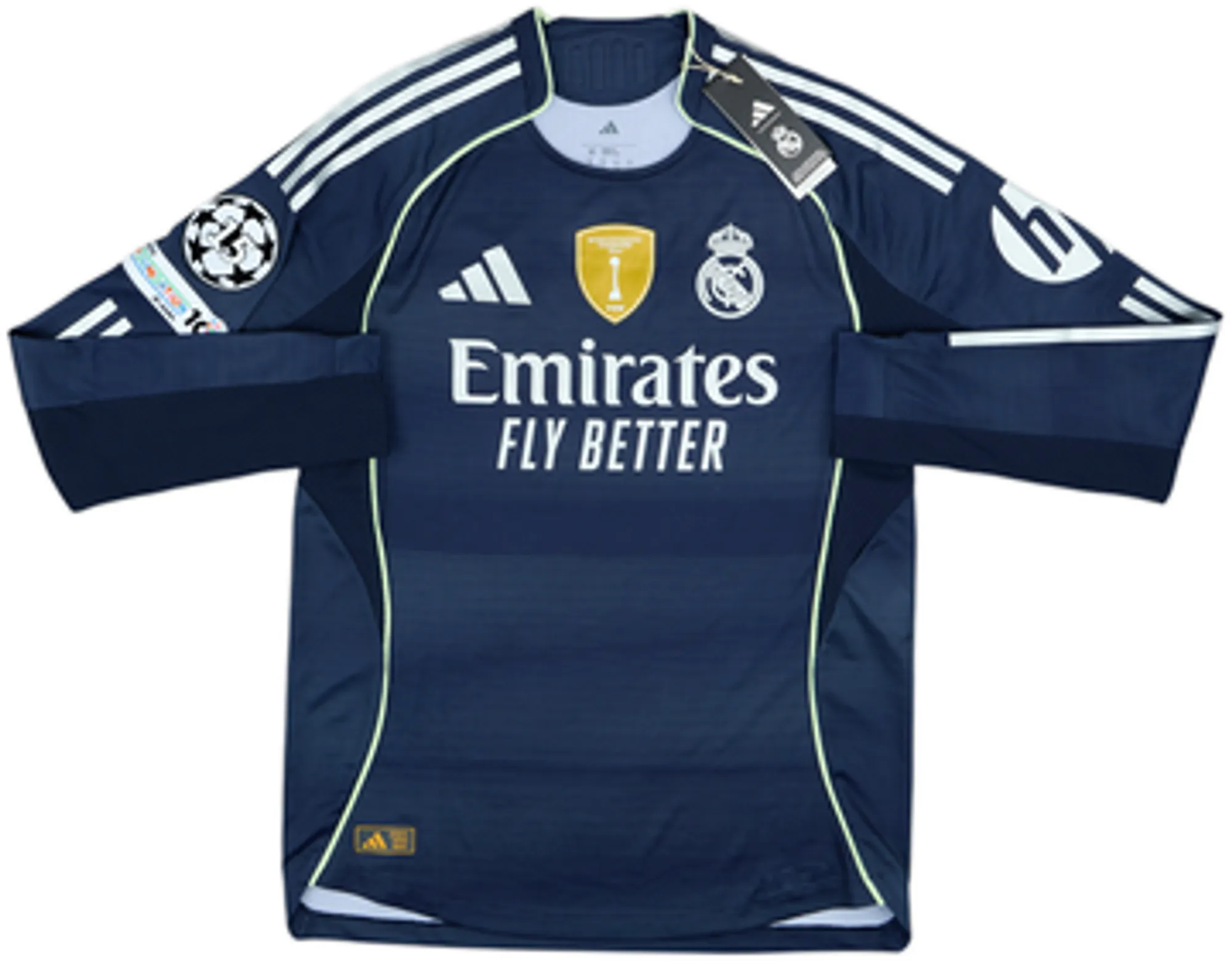 2025-26 Real Madrid Authentic Away L/S Shirt Arda Guler #15 (M)