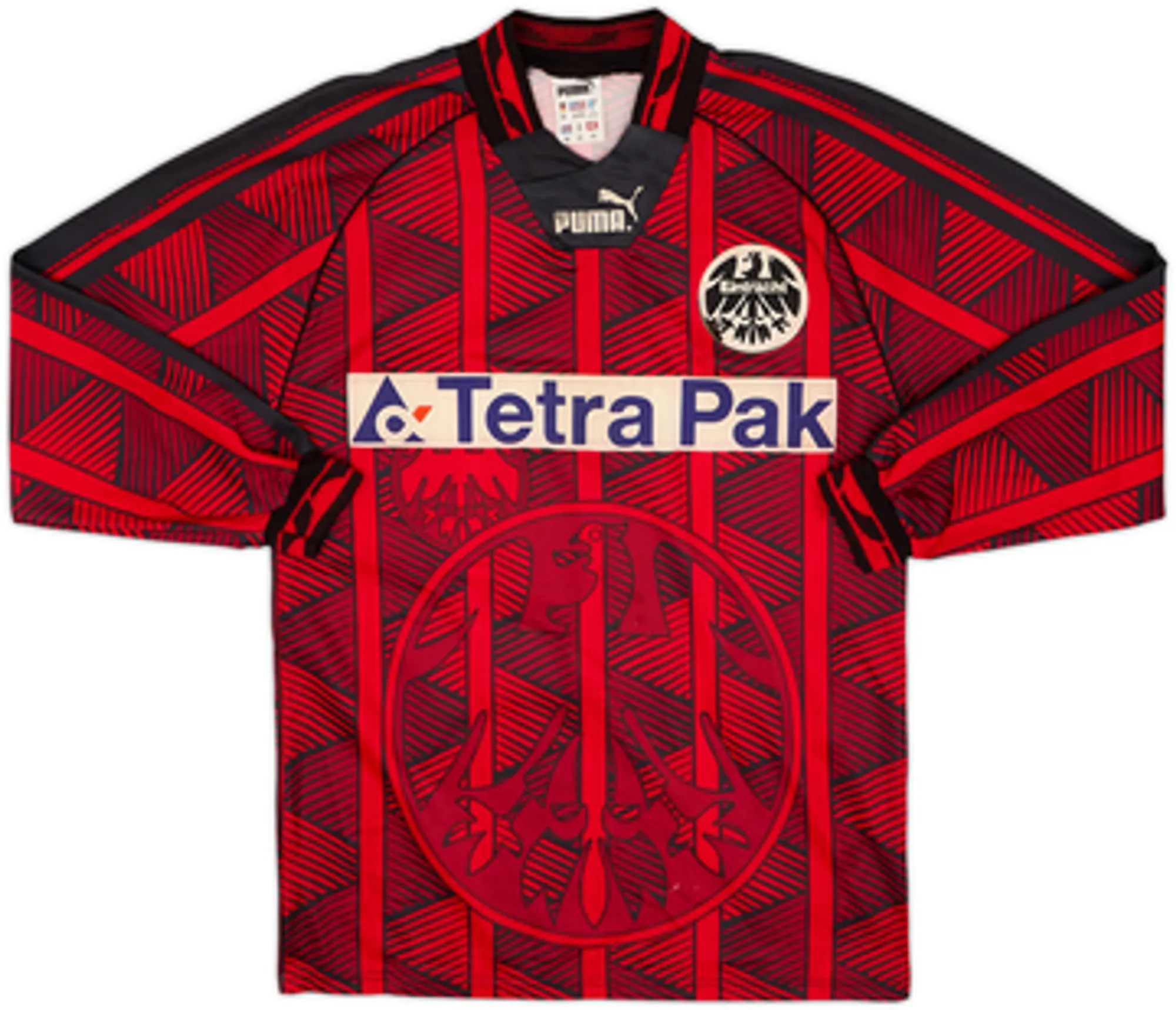 1995-96 Eintracht Frankfurt Home L/S Shirt Okocha #10 - 6/10 - (XS)