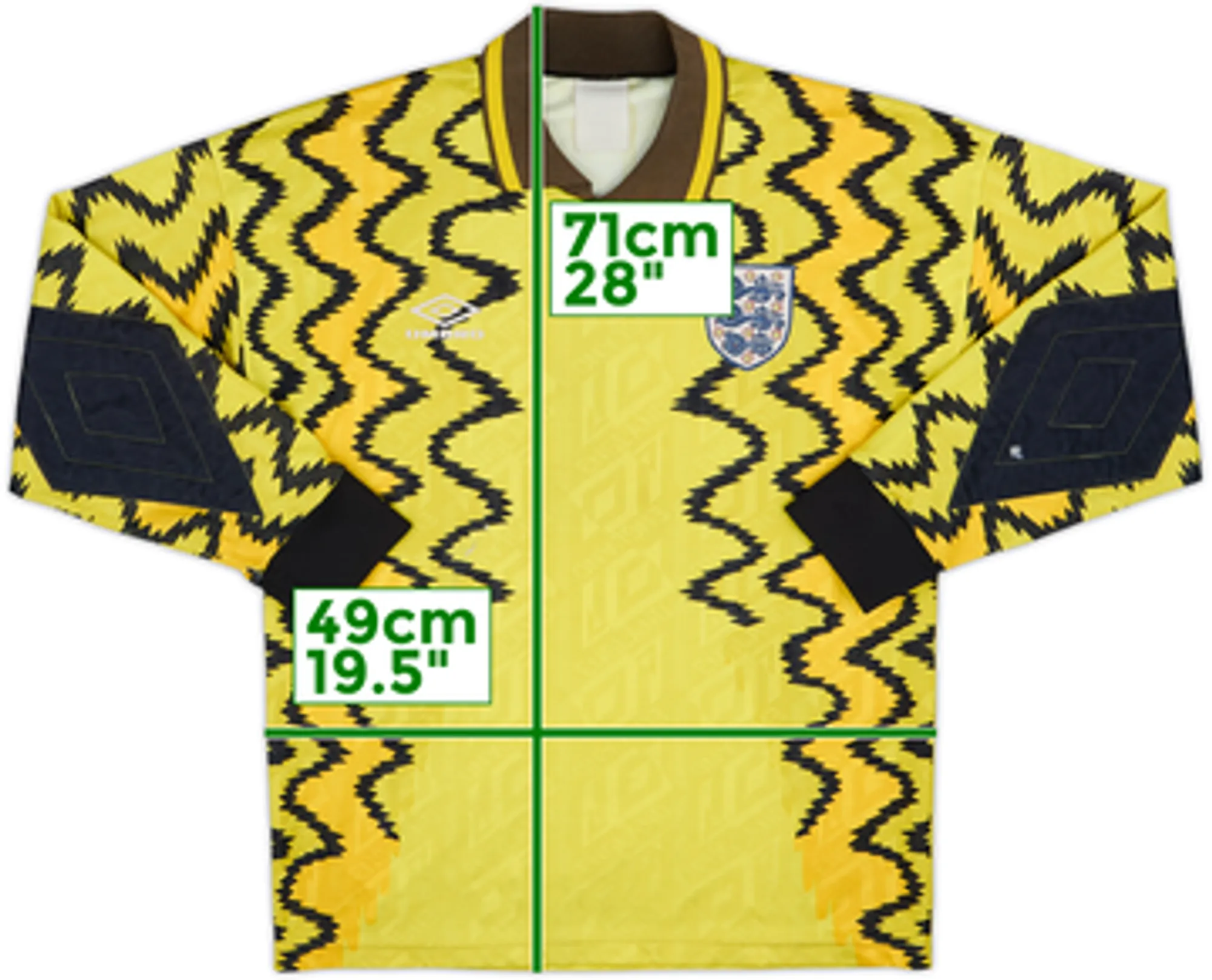1992-94 England GK Shirt - 4/10 - (L)