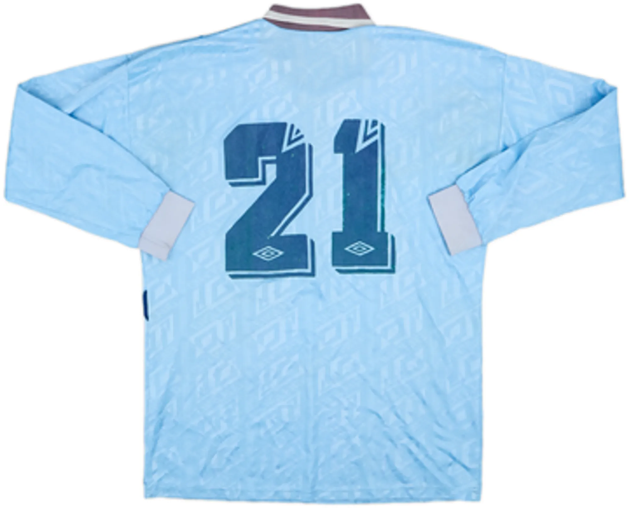 1992-93 England Third L/S Shirt #21 - 4/10 - (XL)