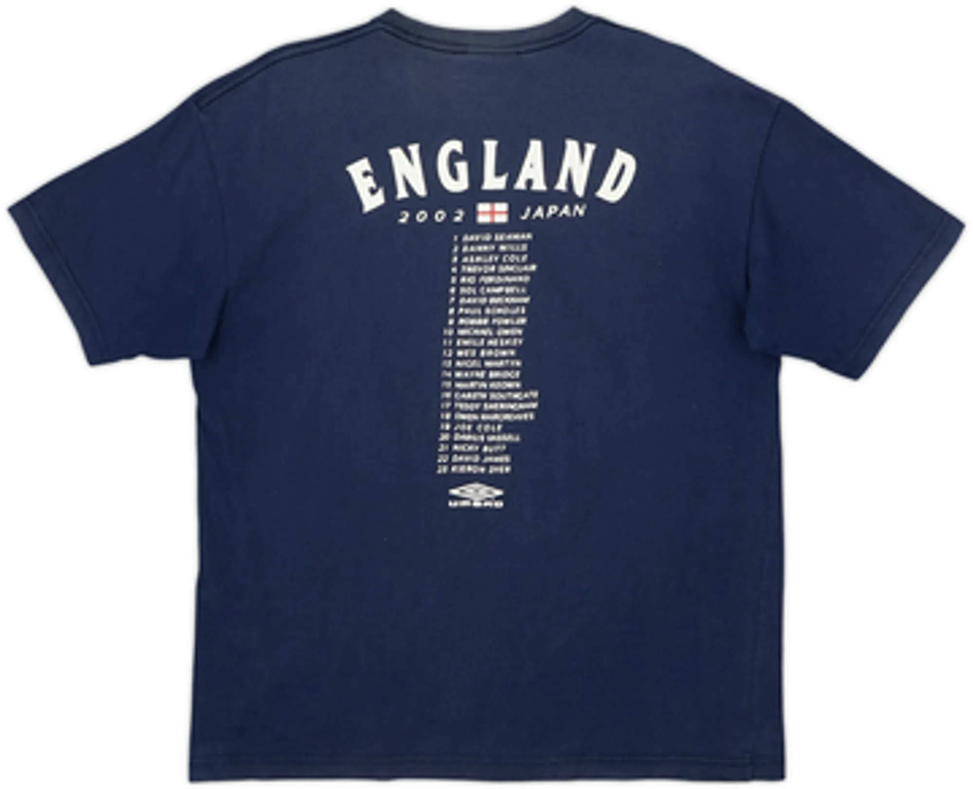 2002 England Umbro World Cup Cotton Tee - 8/10 - (S)
