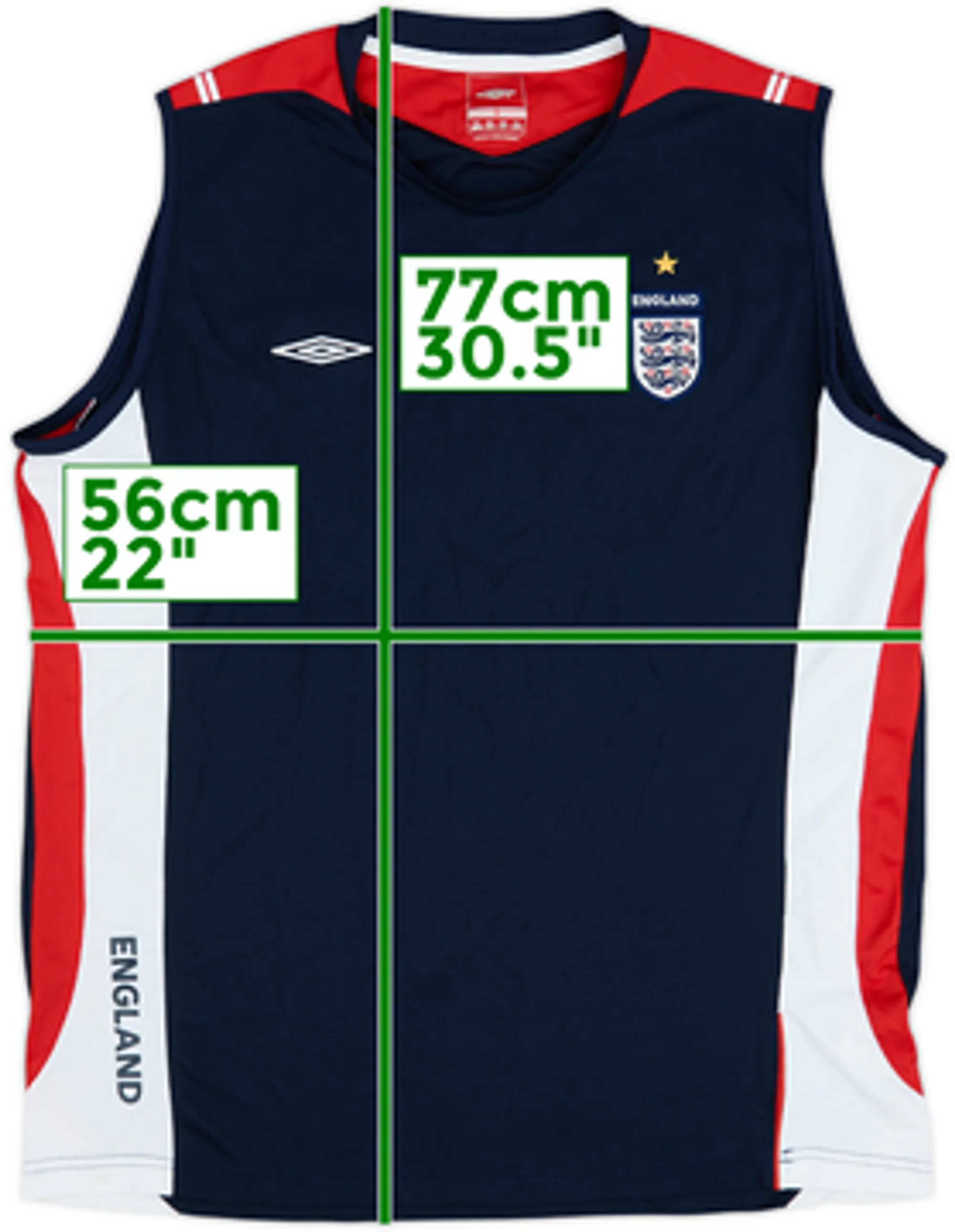 2006-07 England Umbro Training Vest - 7/10 - (XXL)