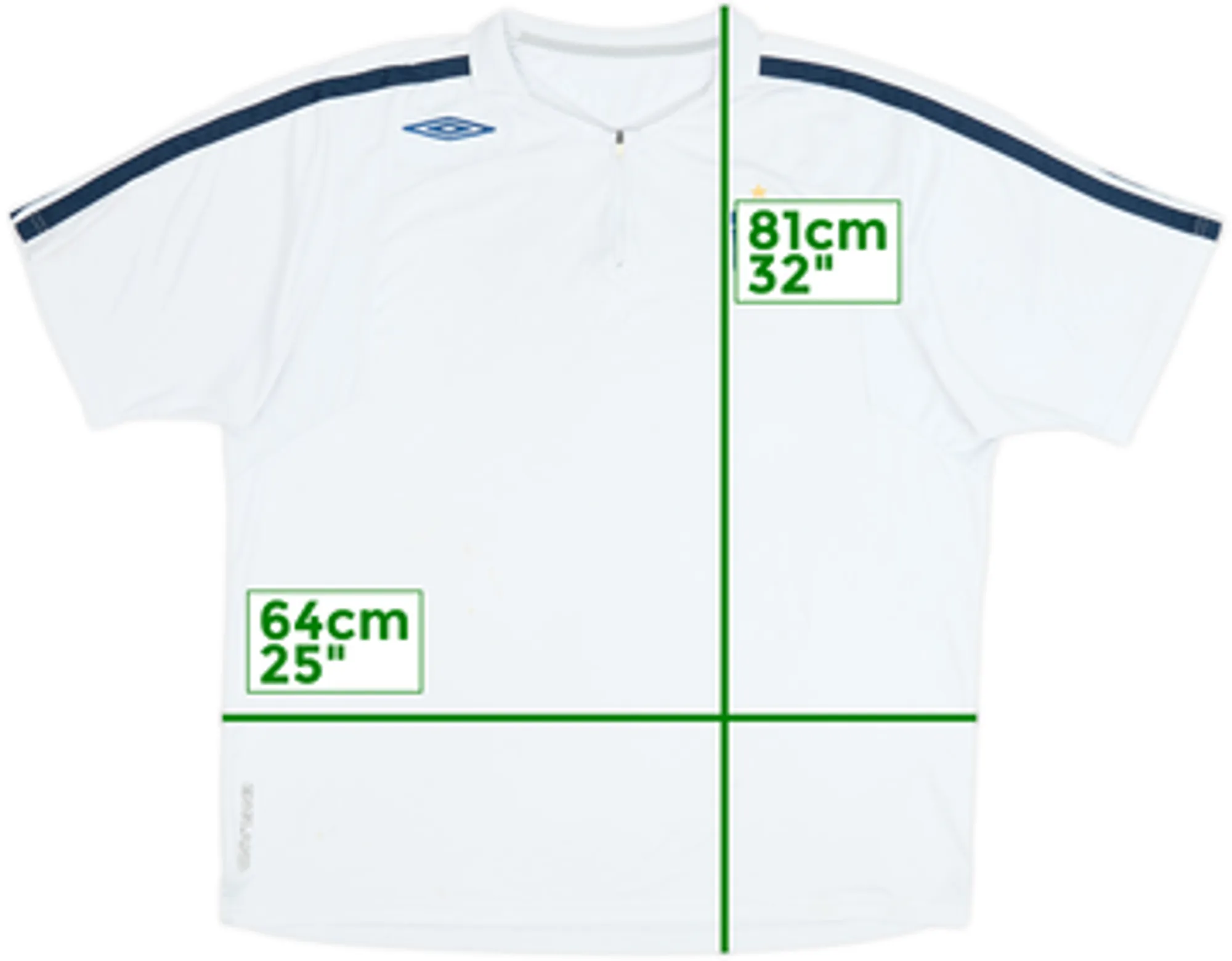 2007-08 England Umbro 1/4 Zip Training Shirt - 5/10 - (3XL)