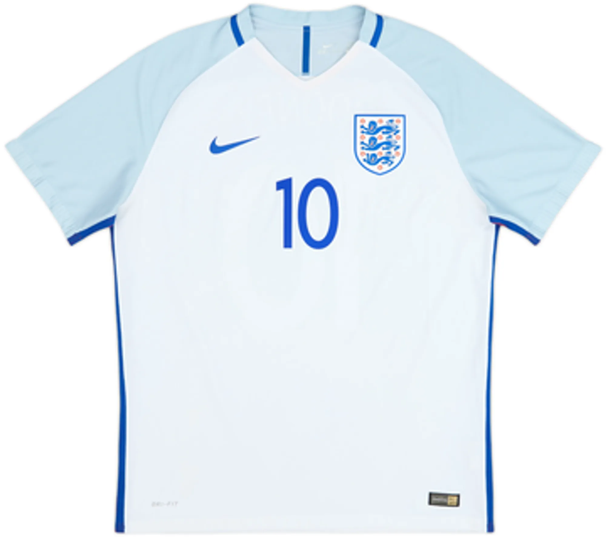 2016-17 England Authentic Home Shirt Rooney #10 - 5/10 - (XL)
