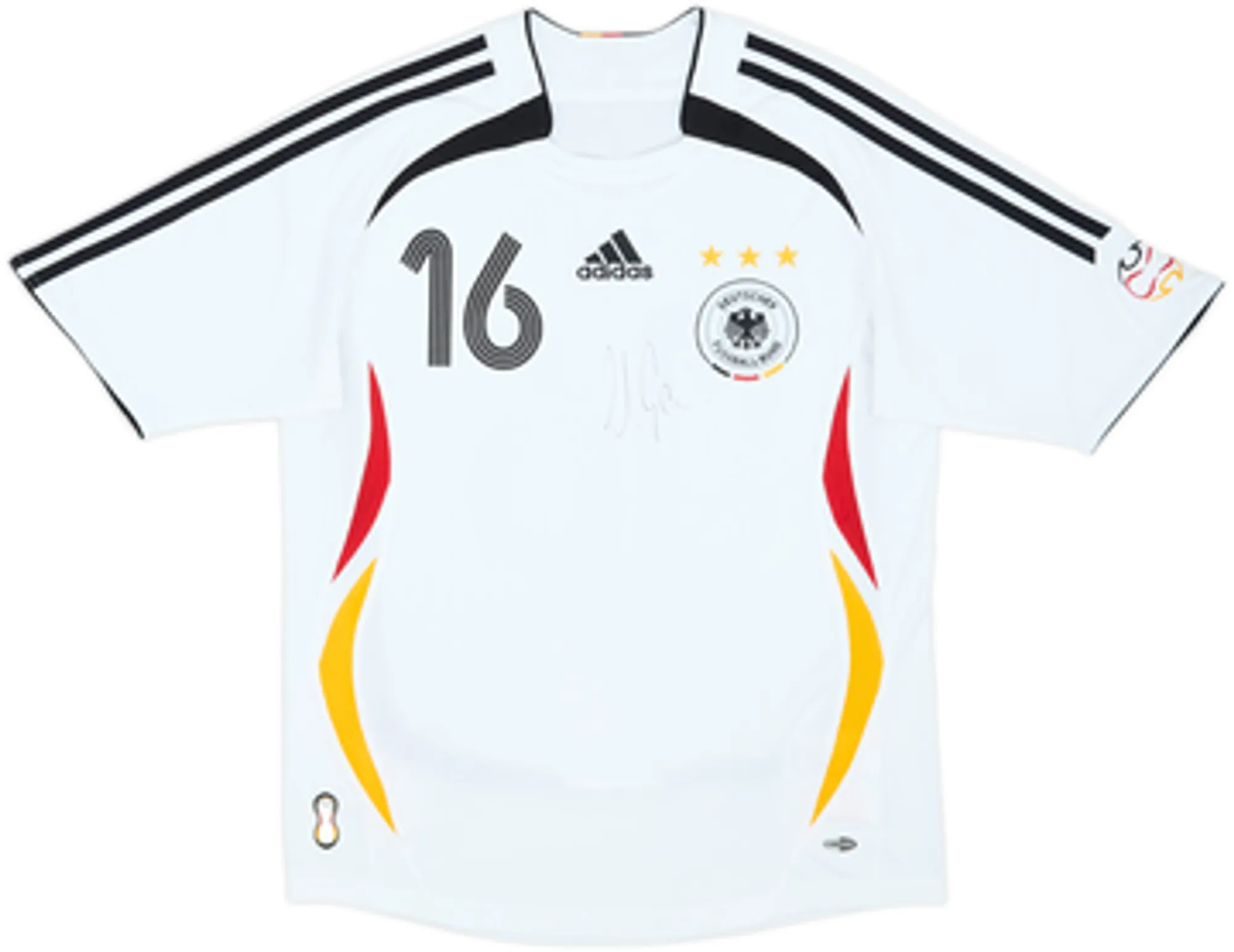 2005-07 Germany 'Signed' Home Shirt Lahm #16 - 8/10 - (XL.Boys)