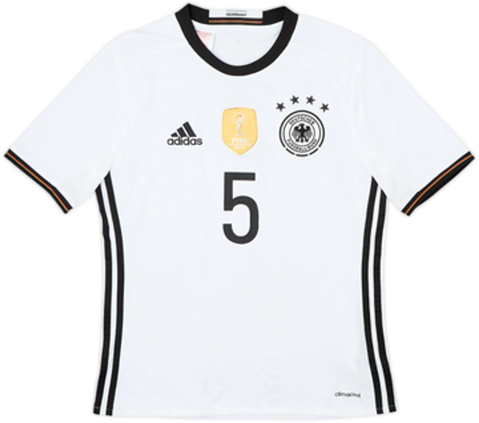2015-16 Germany Home Shirt Hummels #5 - 9/10 - (L.Boys)