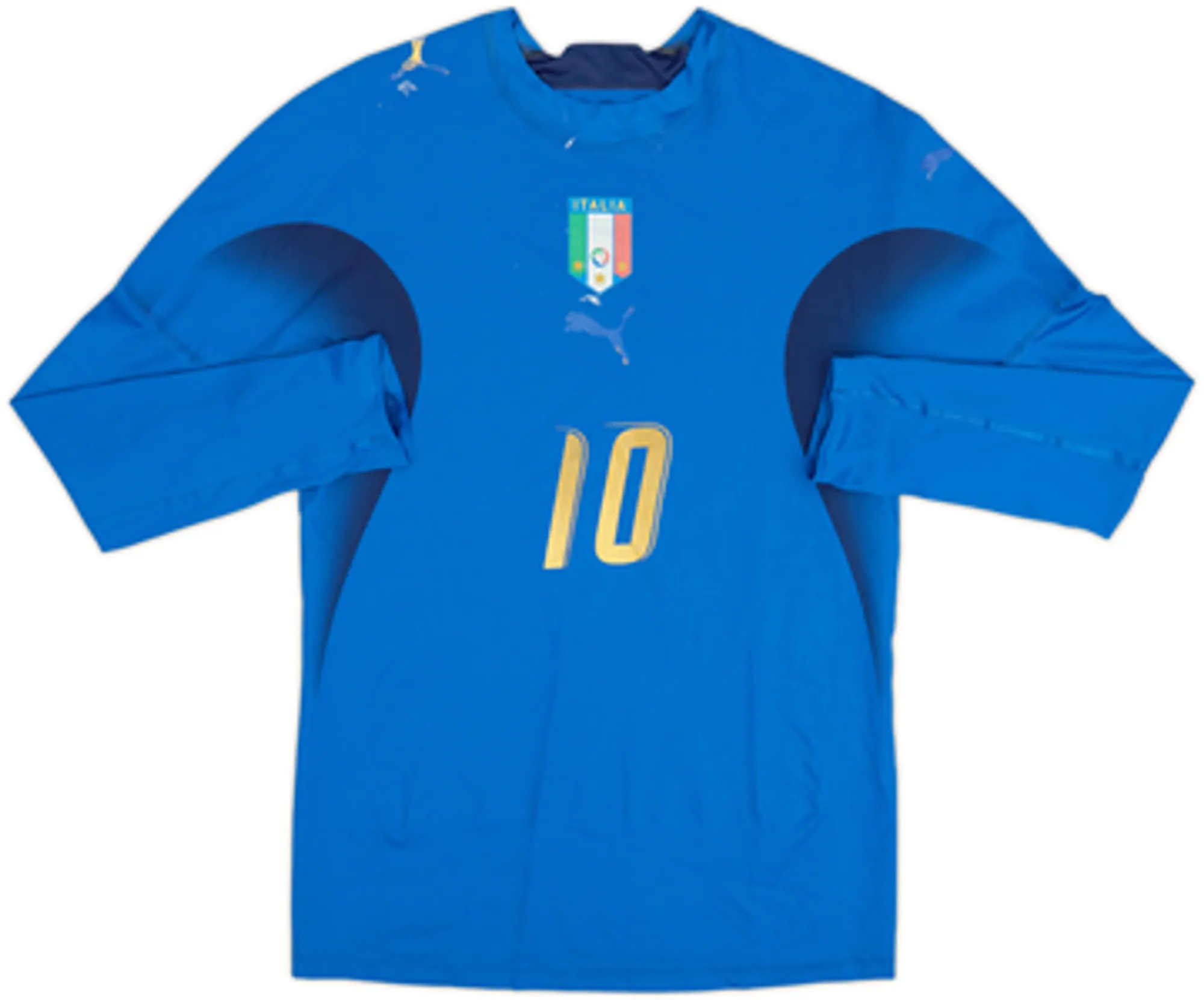 2006 Italy Player Issue Home L/S Shirt Totti #10 - 4/10 - (M)