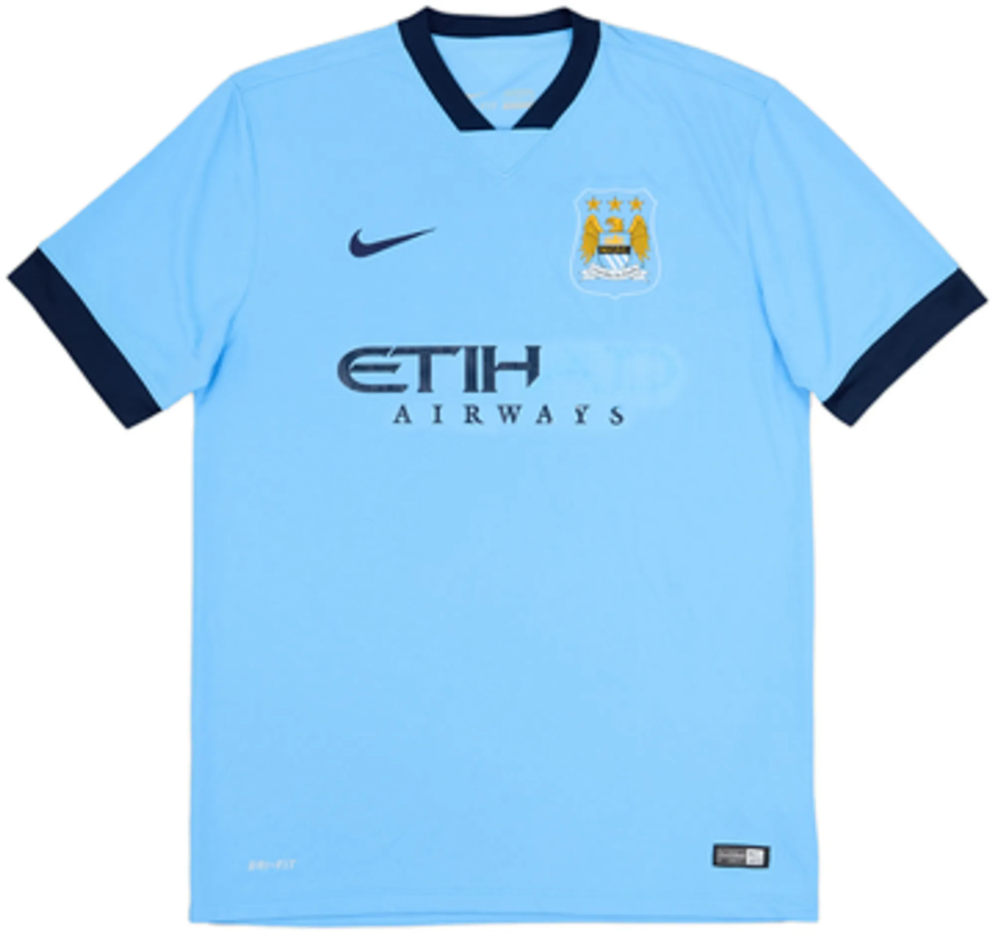 2014-15 Manchester City Home Shirt Kompany #4 - 4/10 - (L)