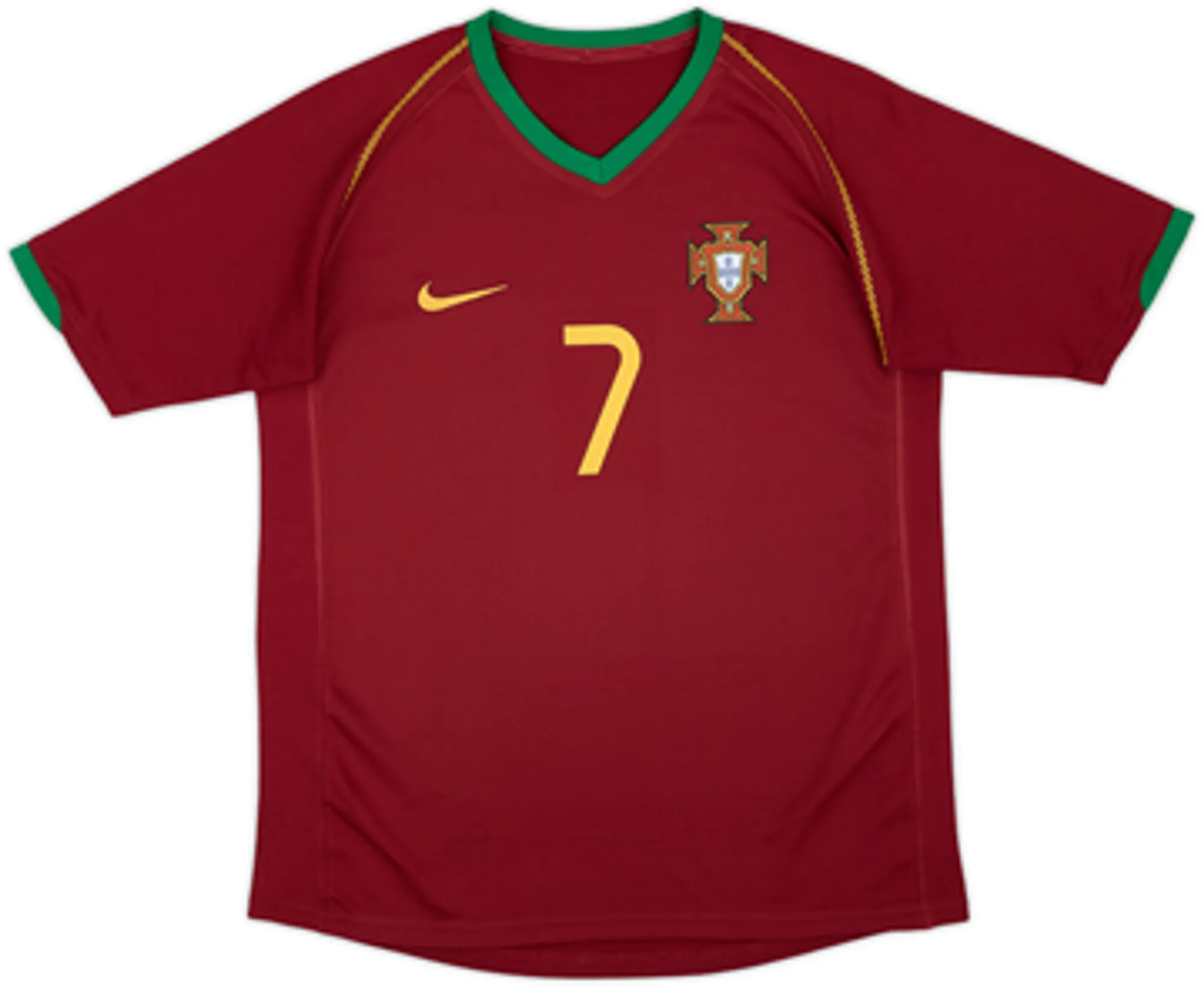 2006-08 Portugal Home Shirt Figo #7 - 7/10 - (XL.Boys)