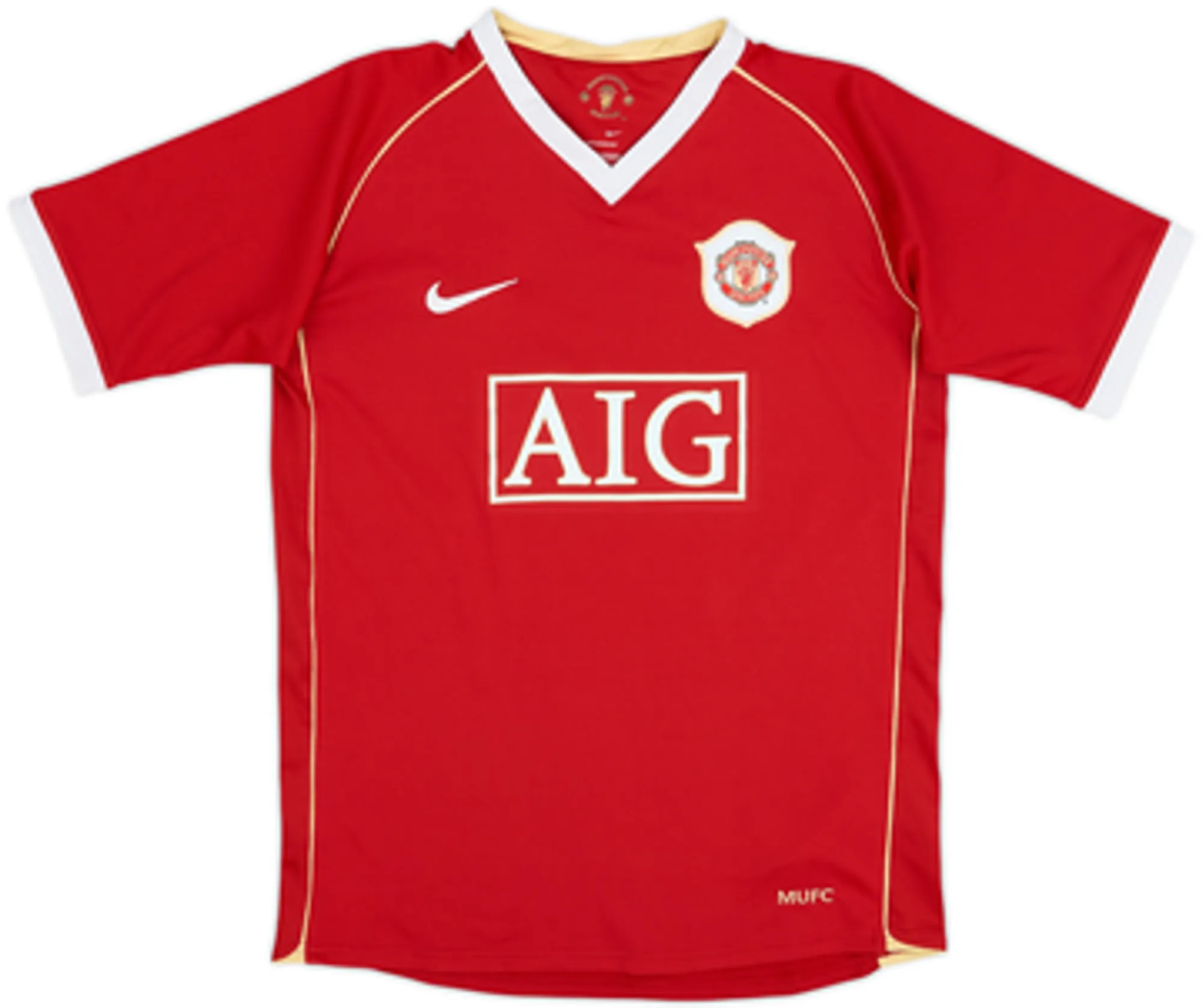 2006-07 Manchester United Home Shirt Brown #9 - 8/10 - (XL.Boys)