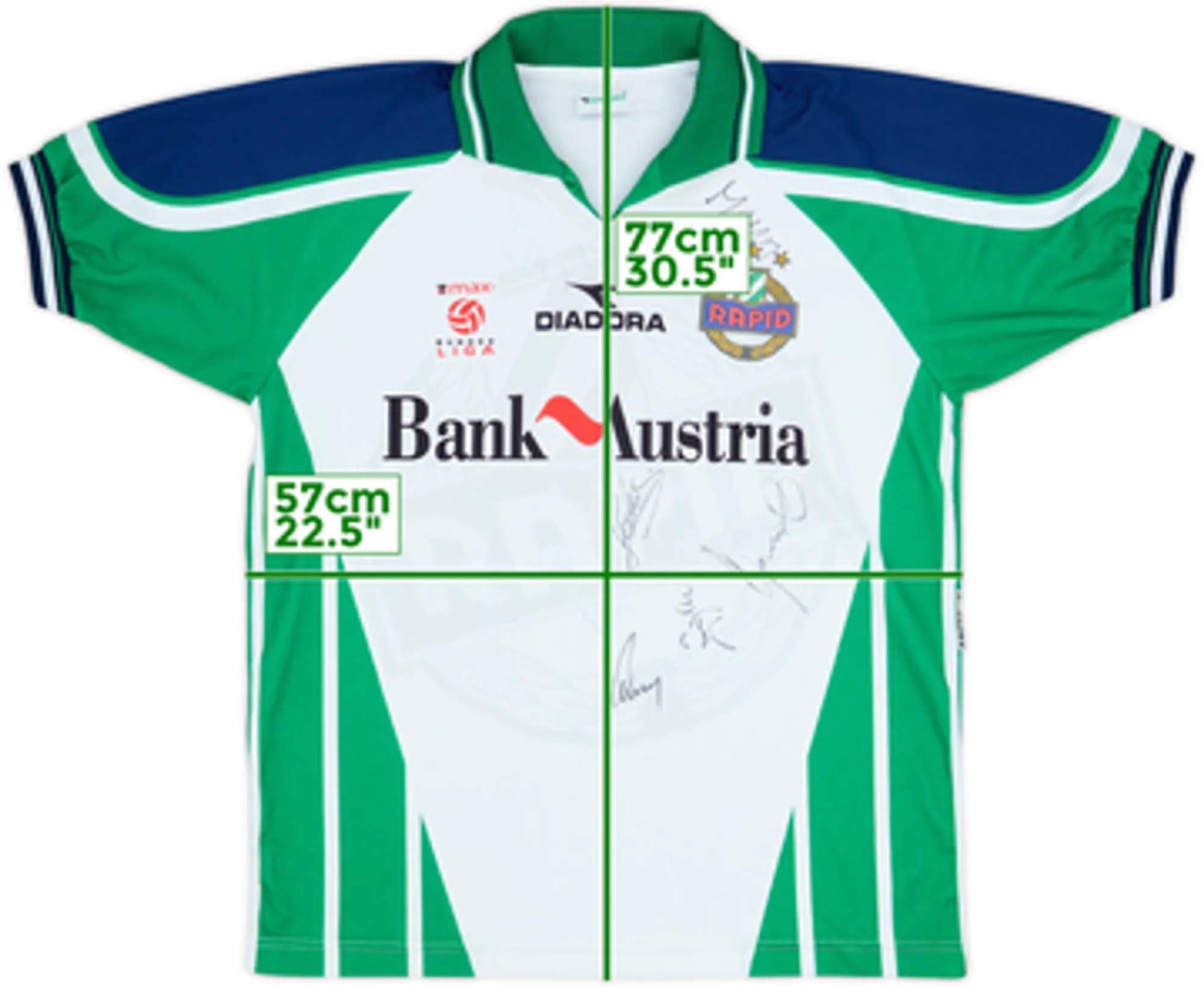 1998-99 Rapid Vienna Signed Home Shirt - 8/10 - (XL)