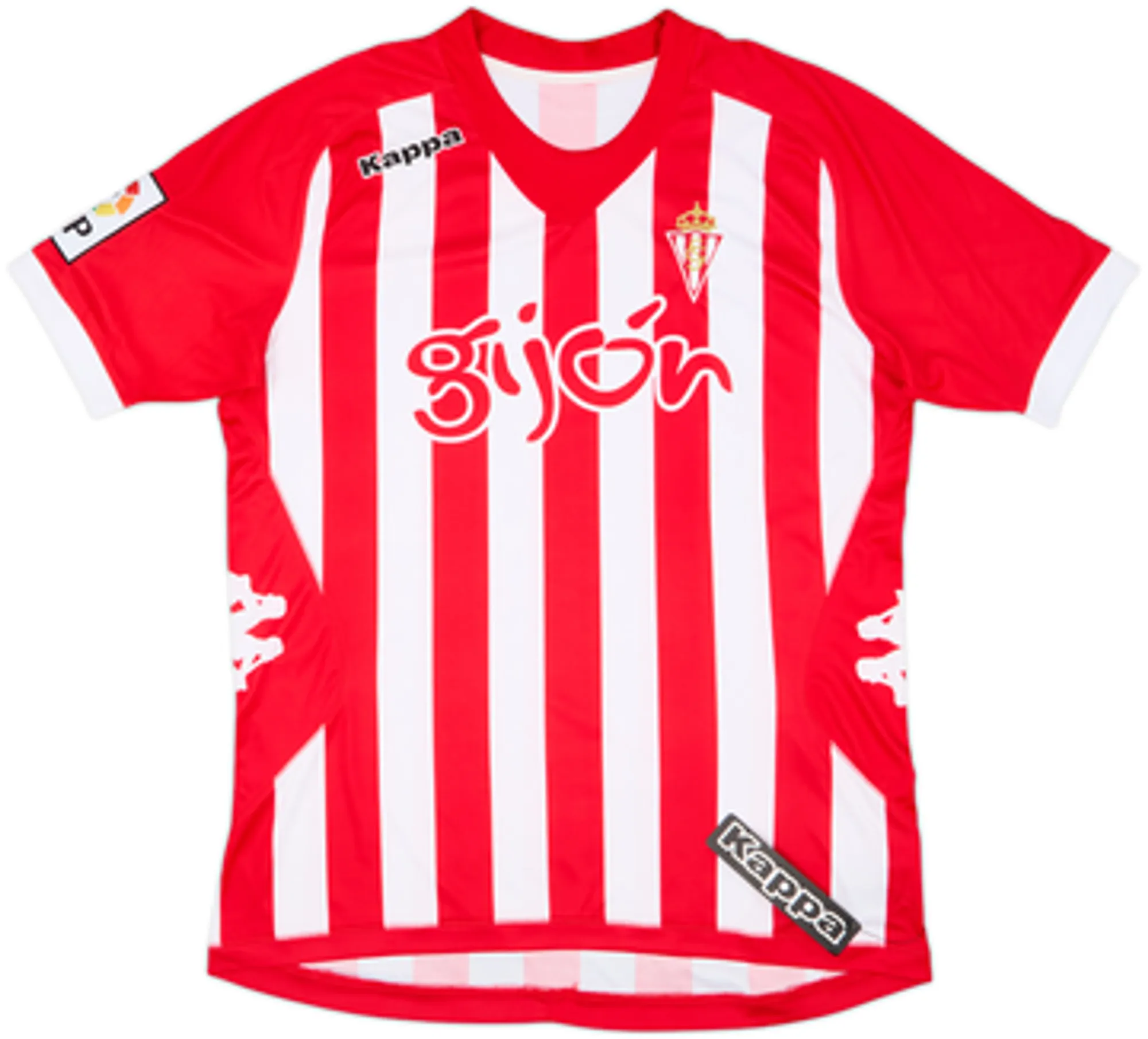 2012-13 Sporting Gijon Home Shirt J. Casquero #7 (XXL)