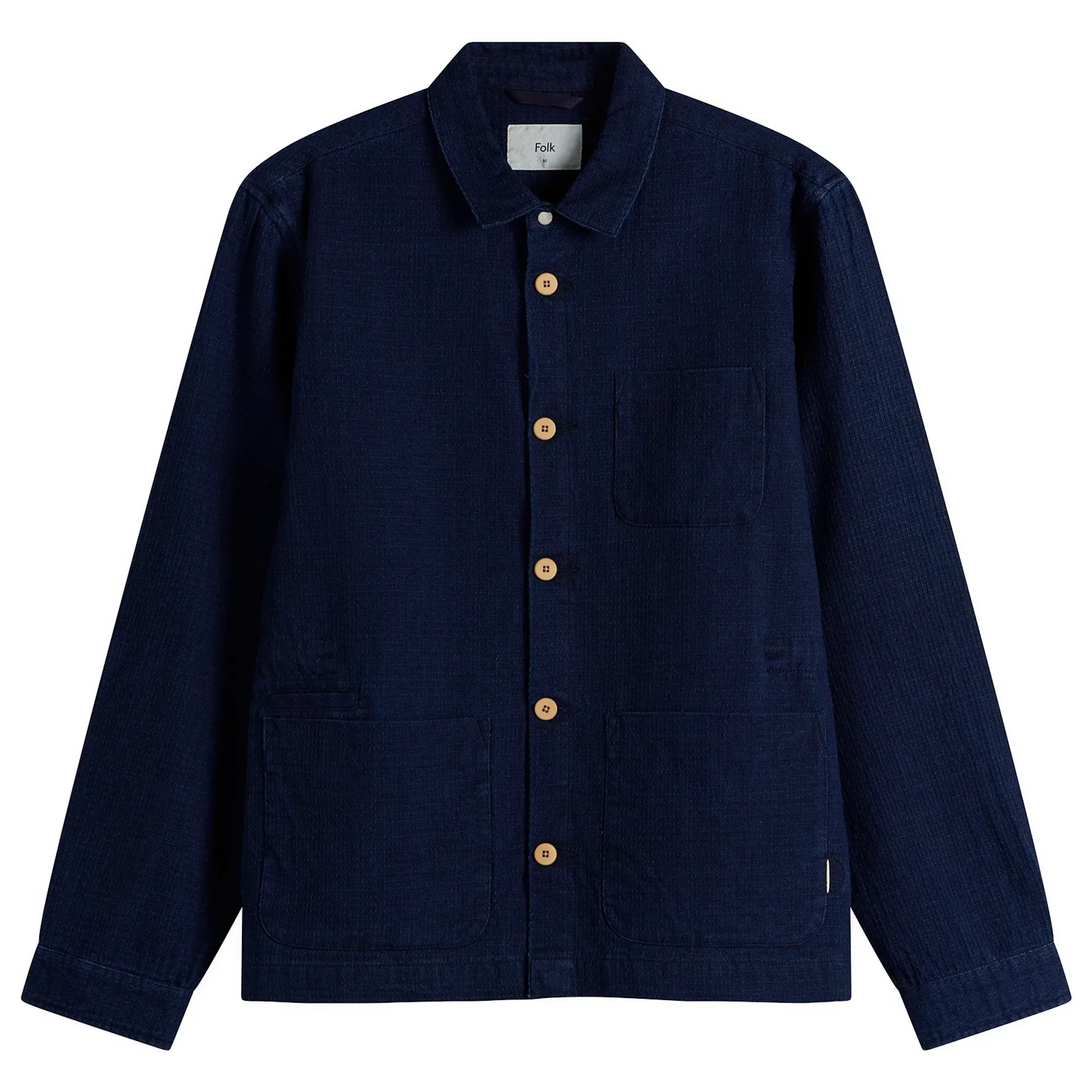 Folk Men's Assembly Jacket Indigo Basketweave