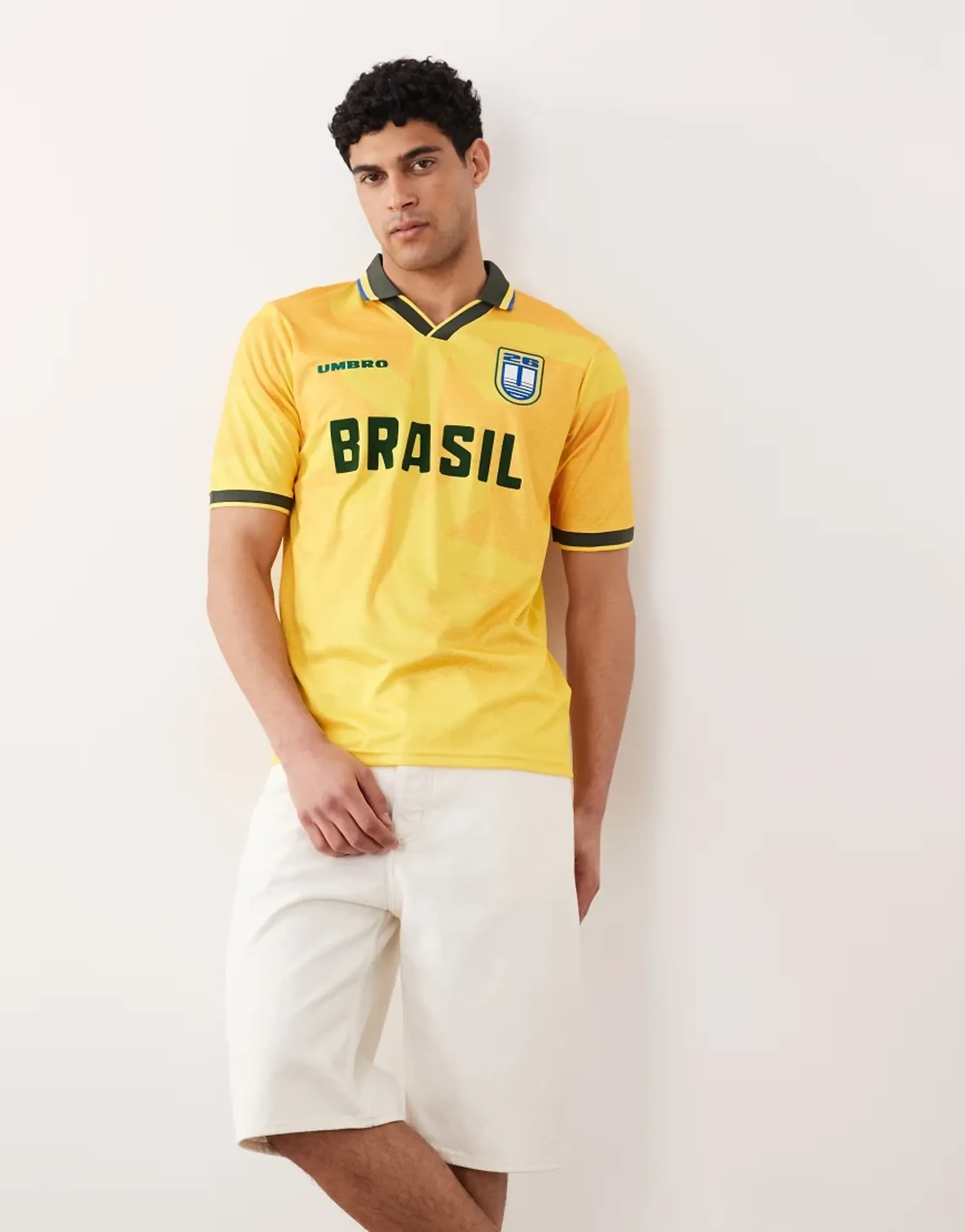 Umbro Brazil Jersey In Cyber Yellow