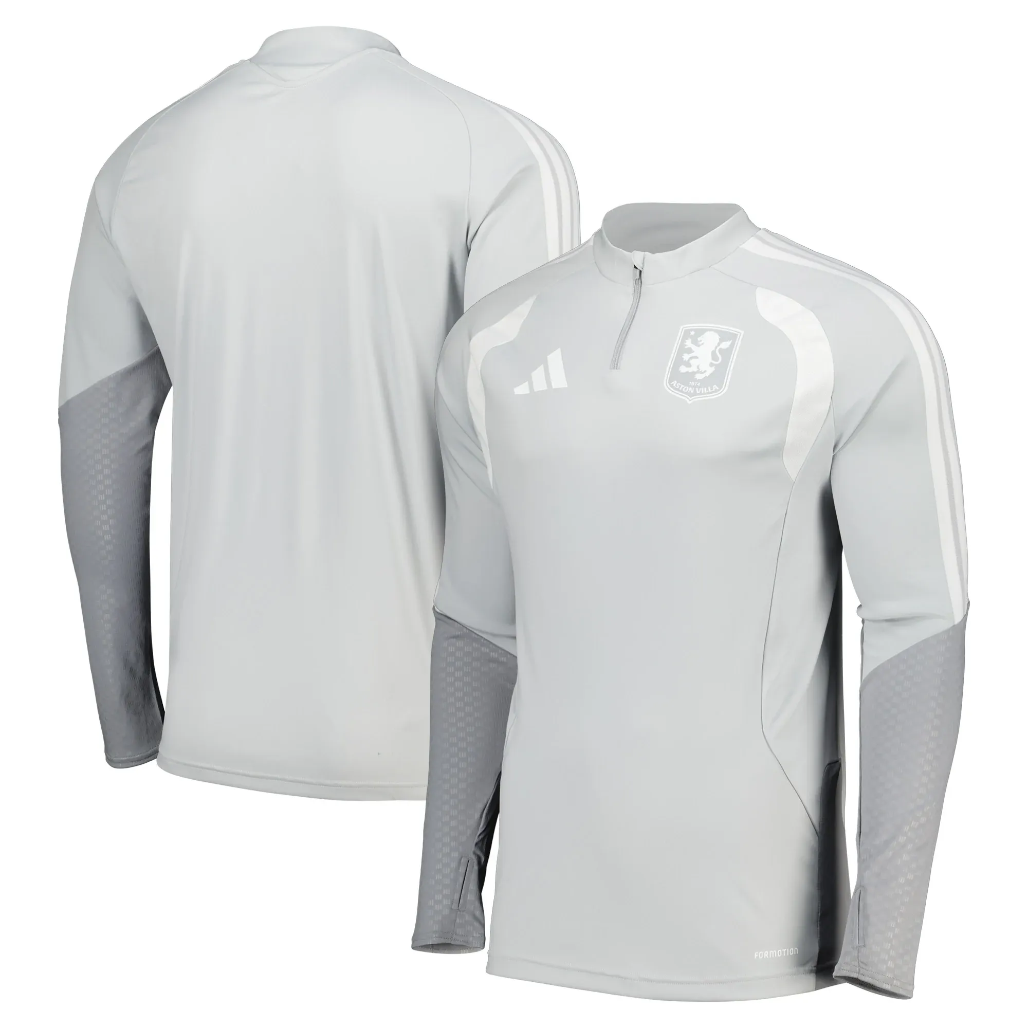 Aston Villa adidas Training Top - Light Grey