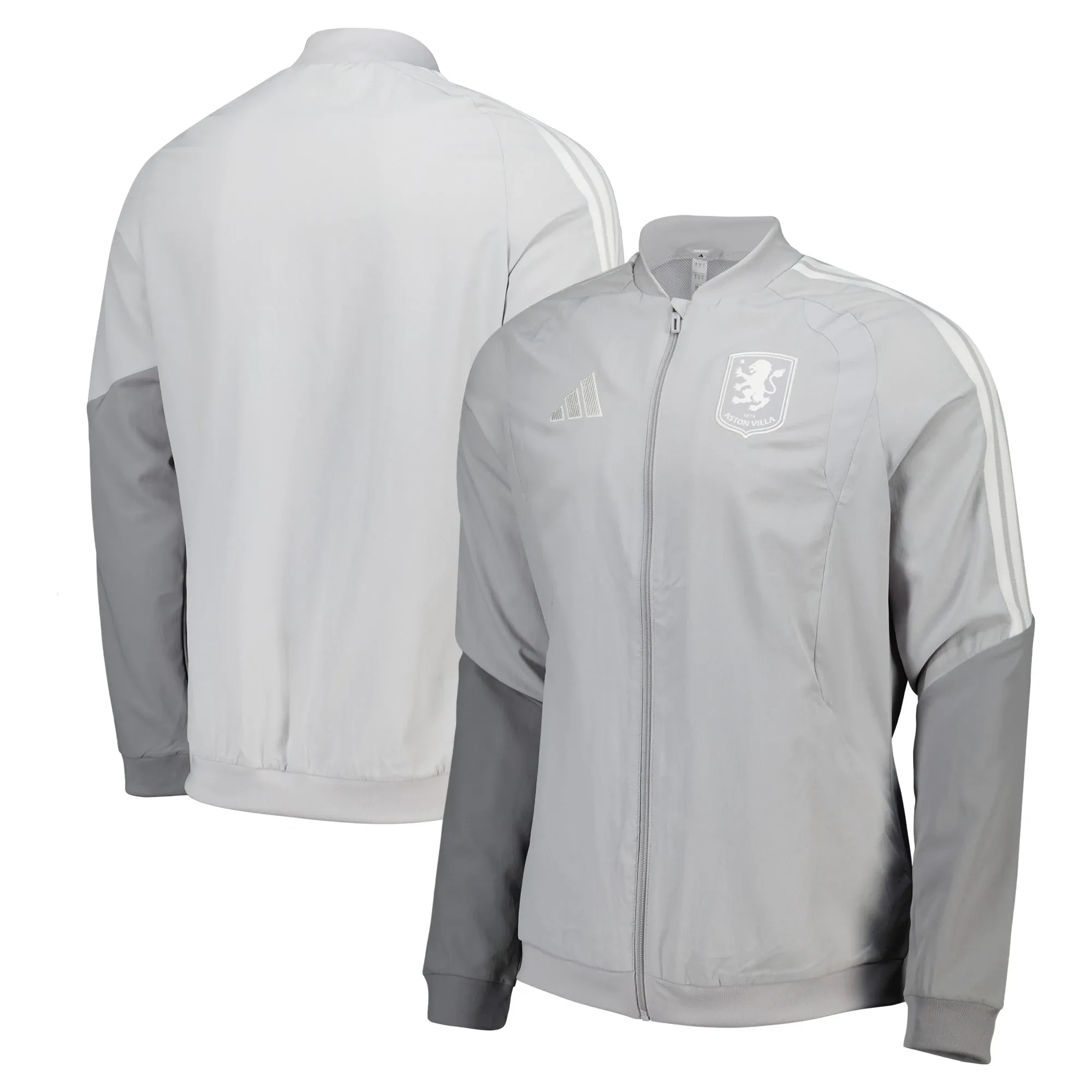 Aston Villa adidas Training Presentation Jacket - Grey