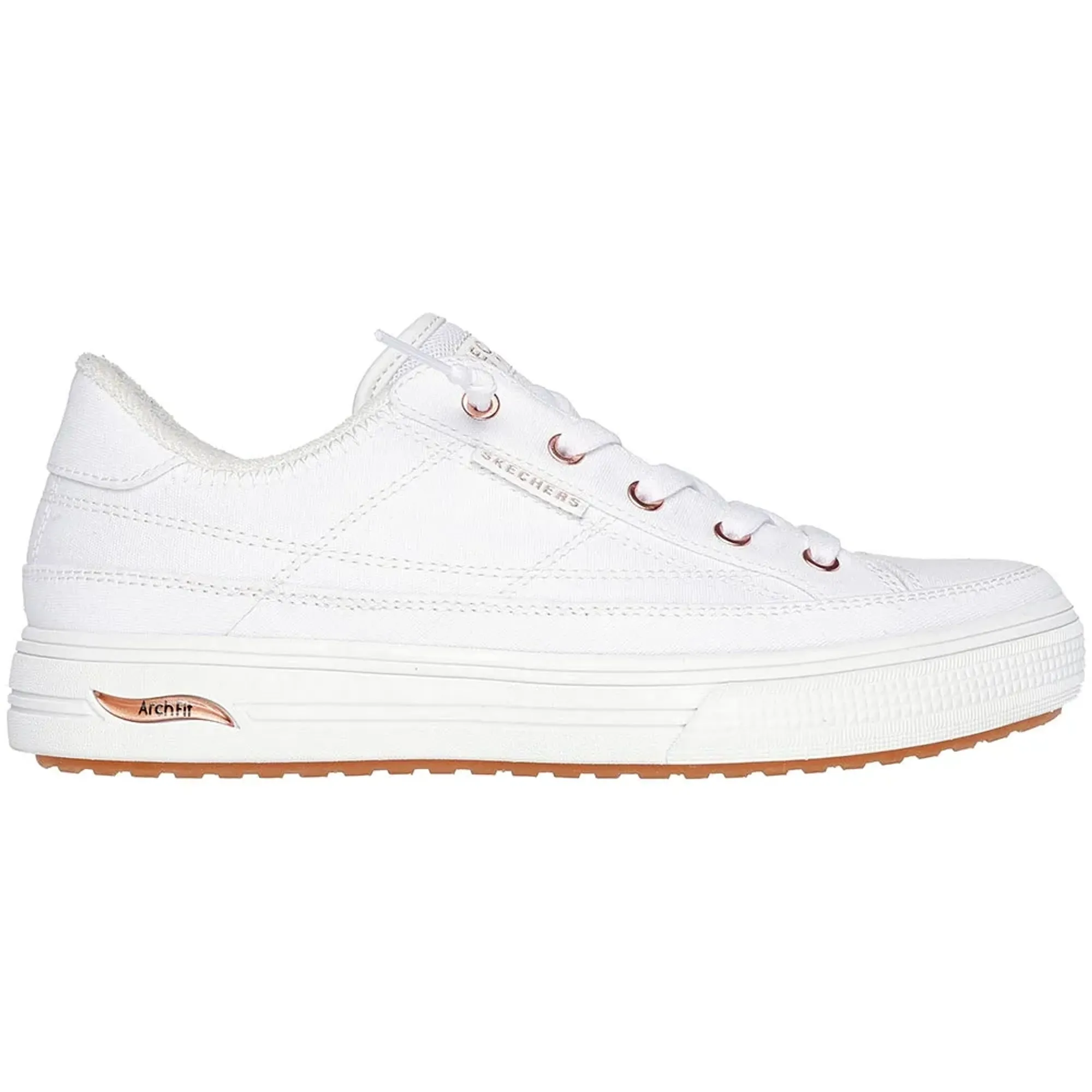Skechers Women's Arch Fit Arcade - Meet Ya There Sneaker in White