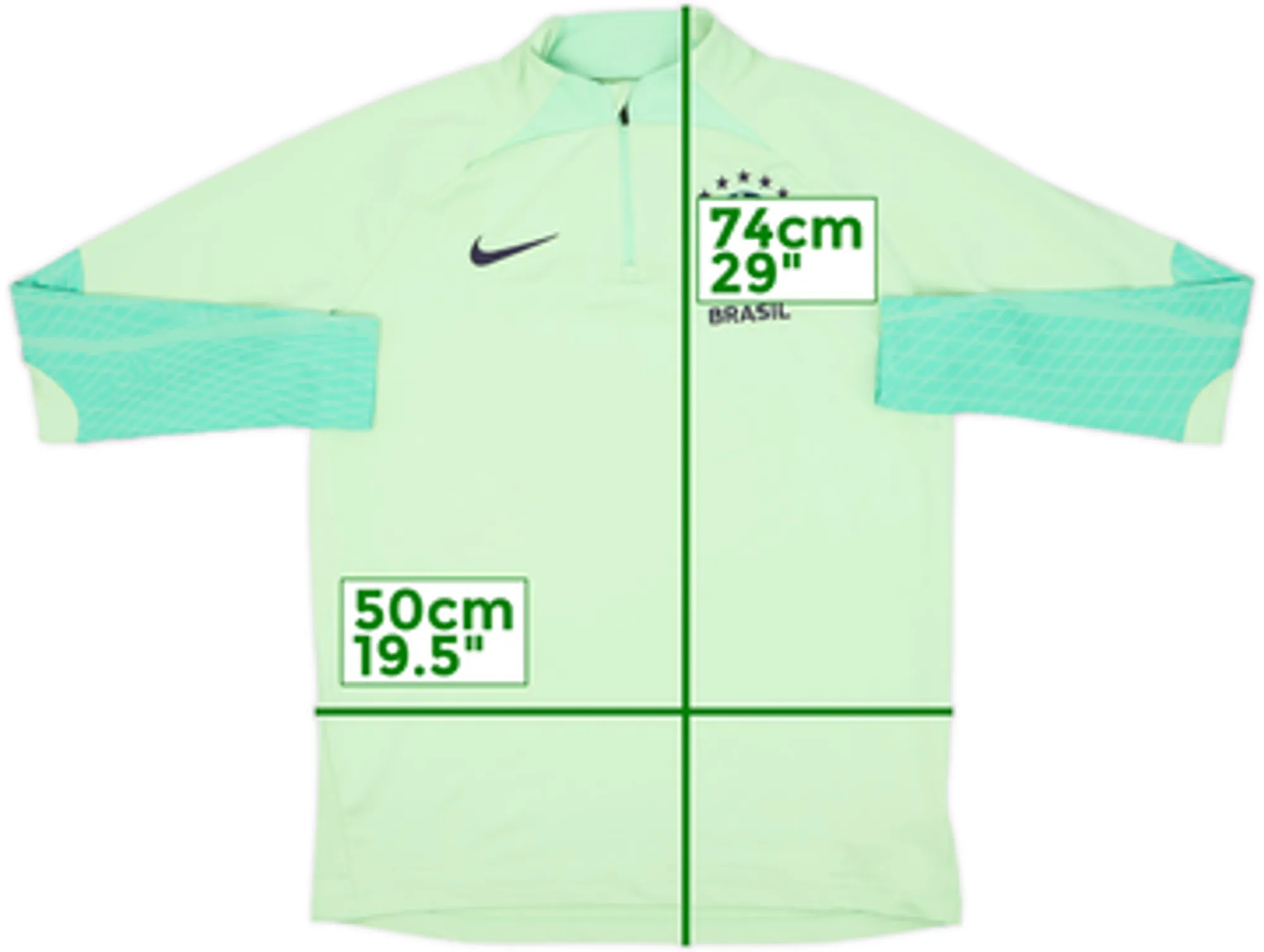 2022-23 Brazil Nike 1/4 Zip Drill Top - 8/10 - (L)