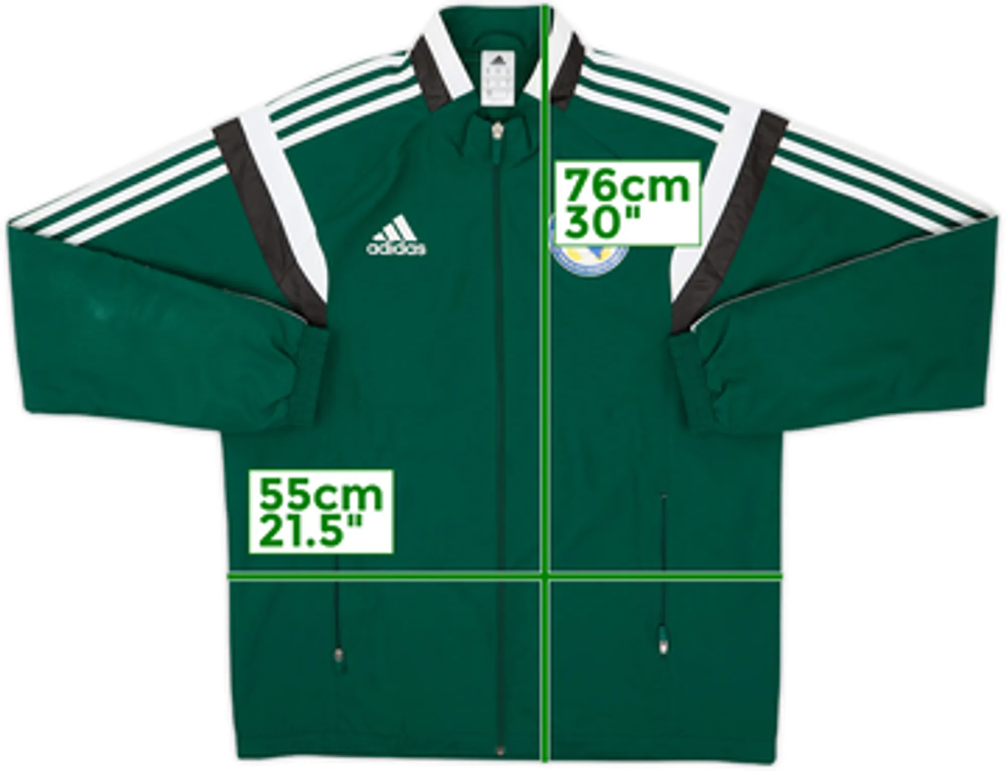 2014-15 Bosnia & Herzegovina adidas Track Jacket - 8/10 - (M)