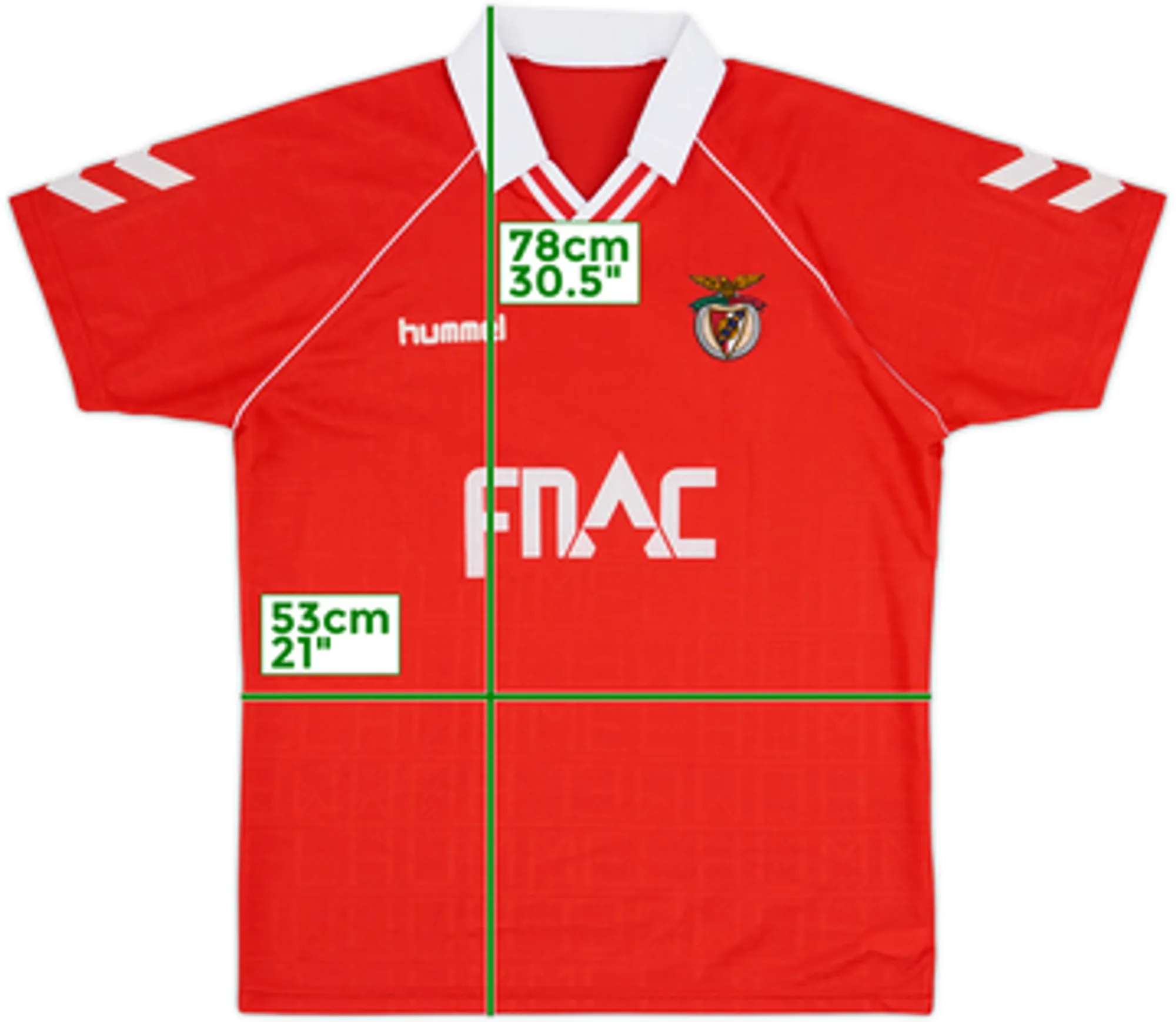 1990-91 Benfica Home Shirt - 8/10 - (L)