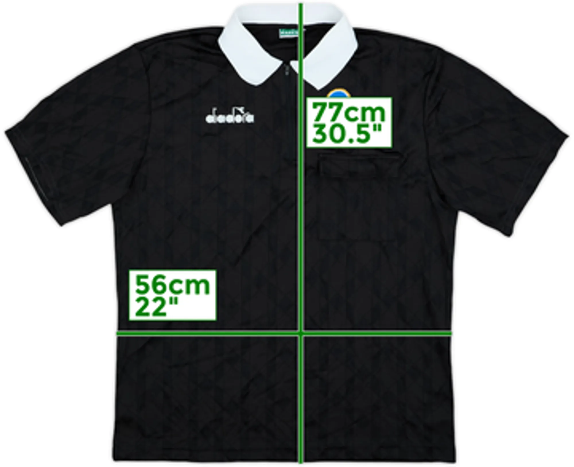 1994-95 Italy FIGC Diadora Referee Shirt - 8/10 - (XL)