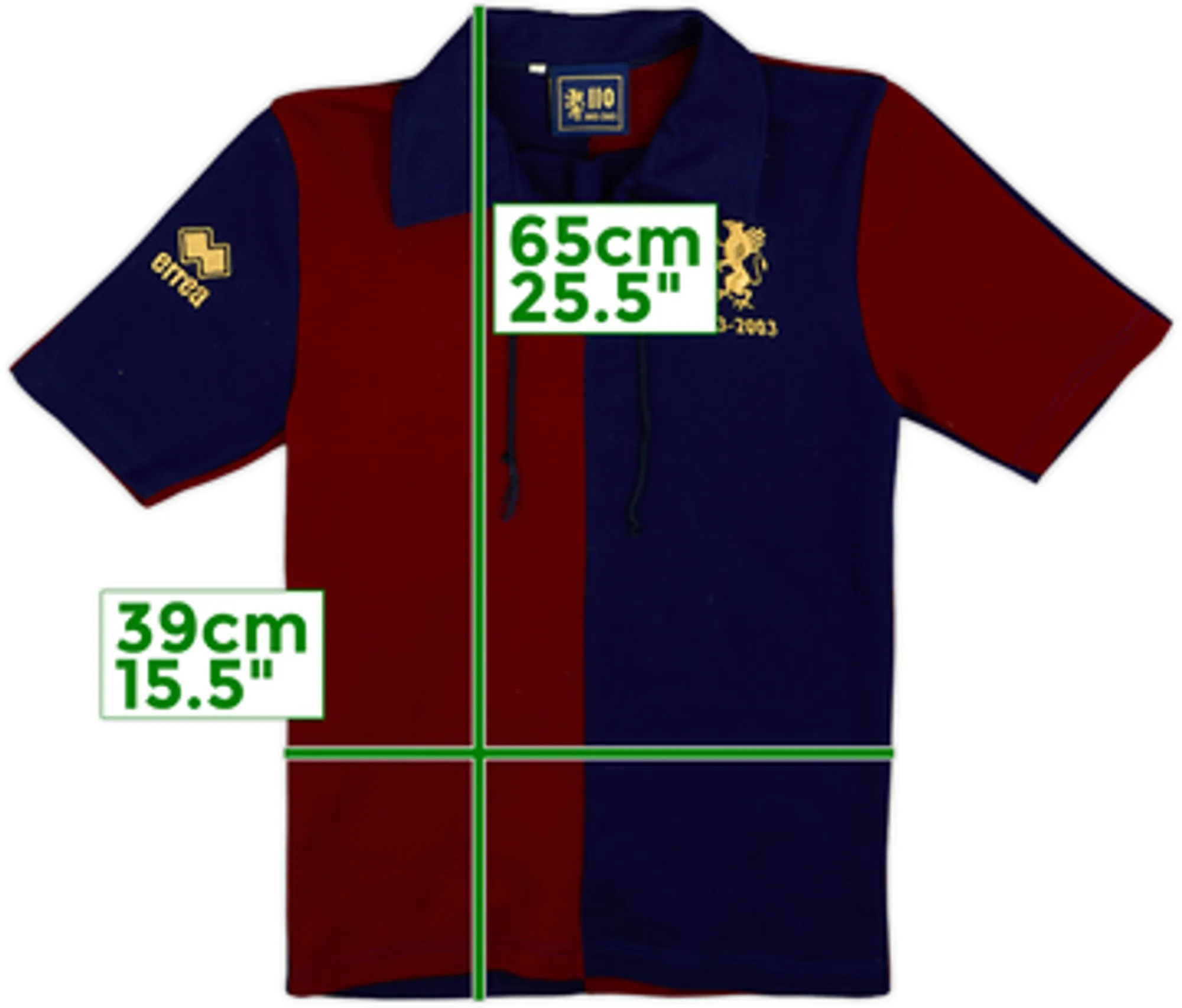 2002-03 Genoa Errea 110th Anniversary Shirt - 9/10 - (XS)