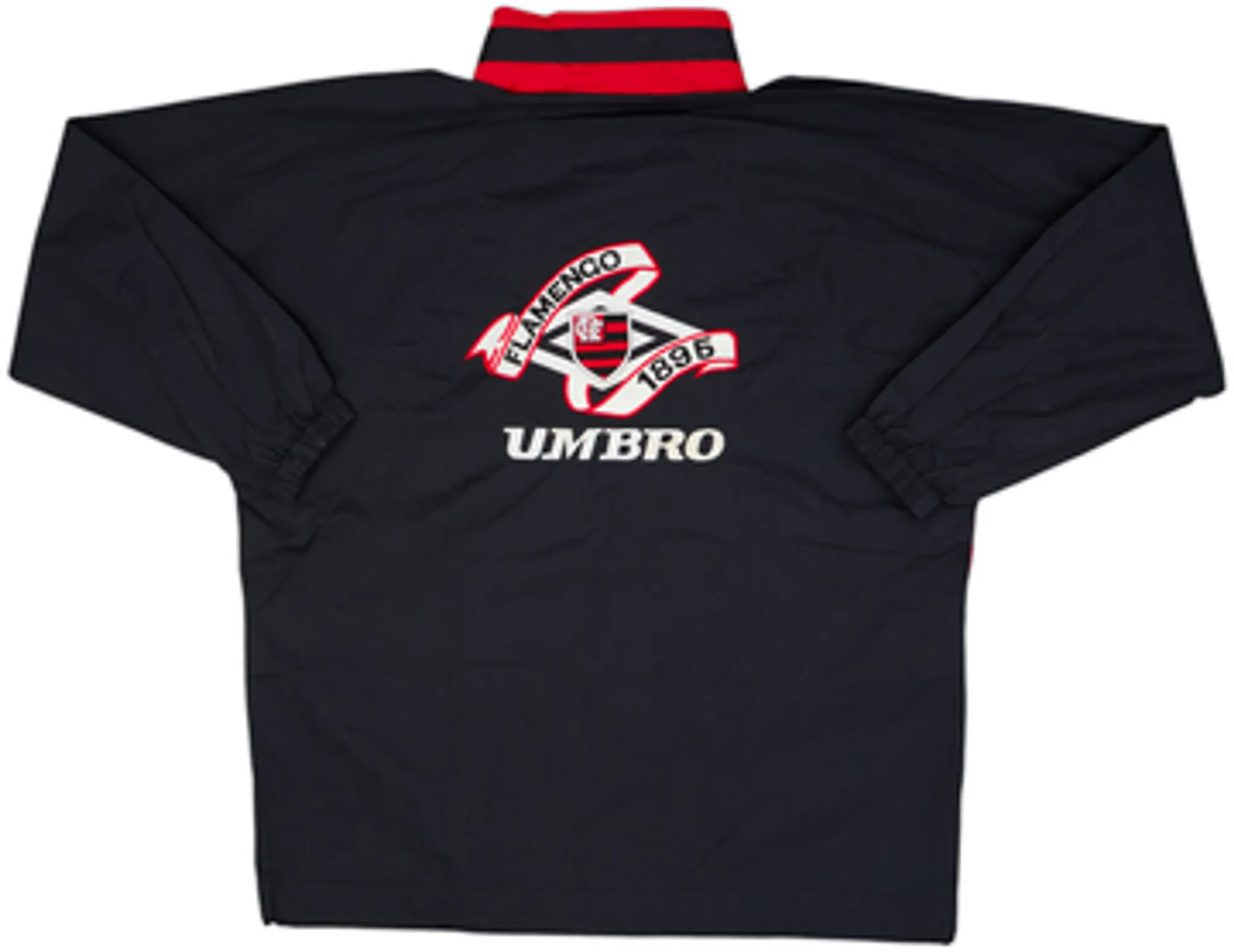 1995 Flamengo Umbro 1/4 Zip Hooded Rain Jacket (M)