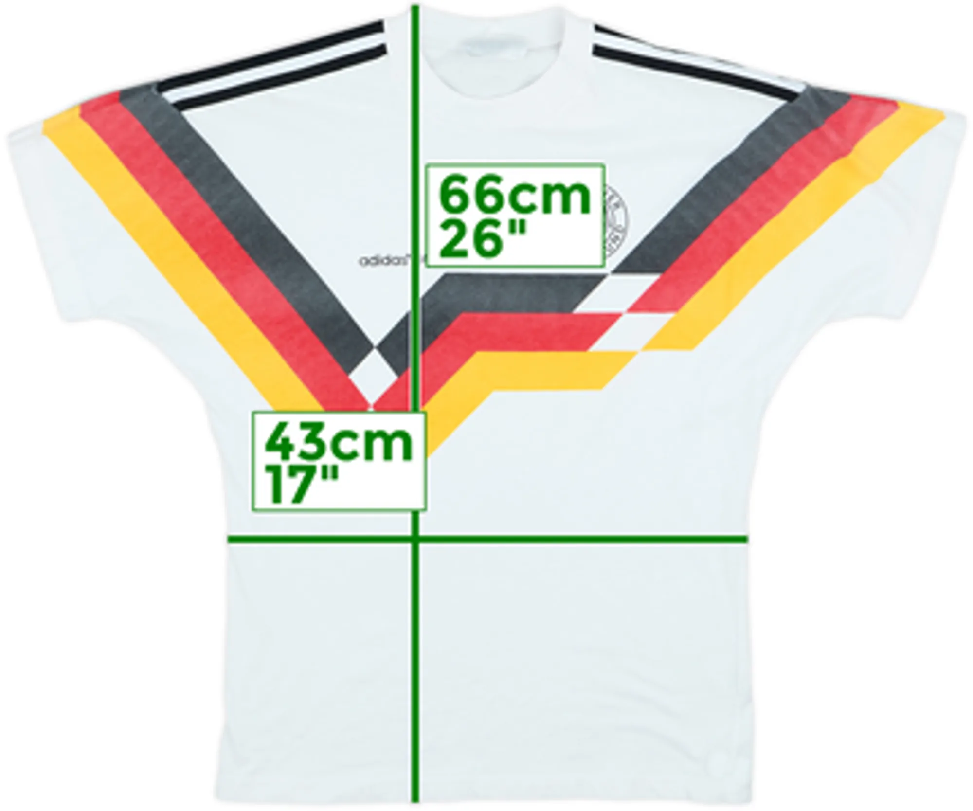 1988-91 Germany adidas Cotton Tee - 8/10 - (S)