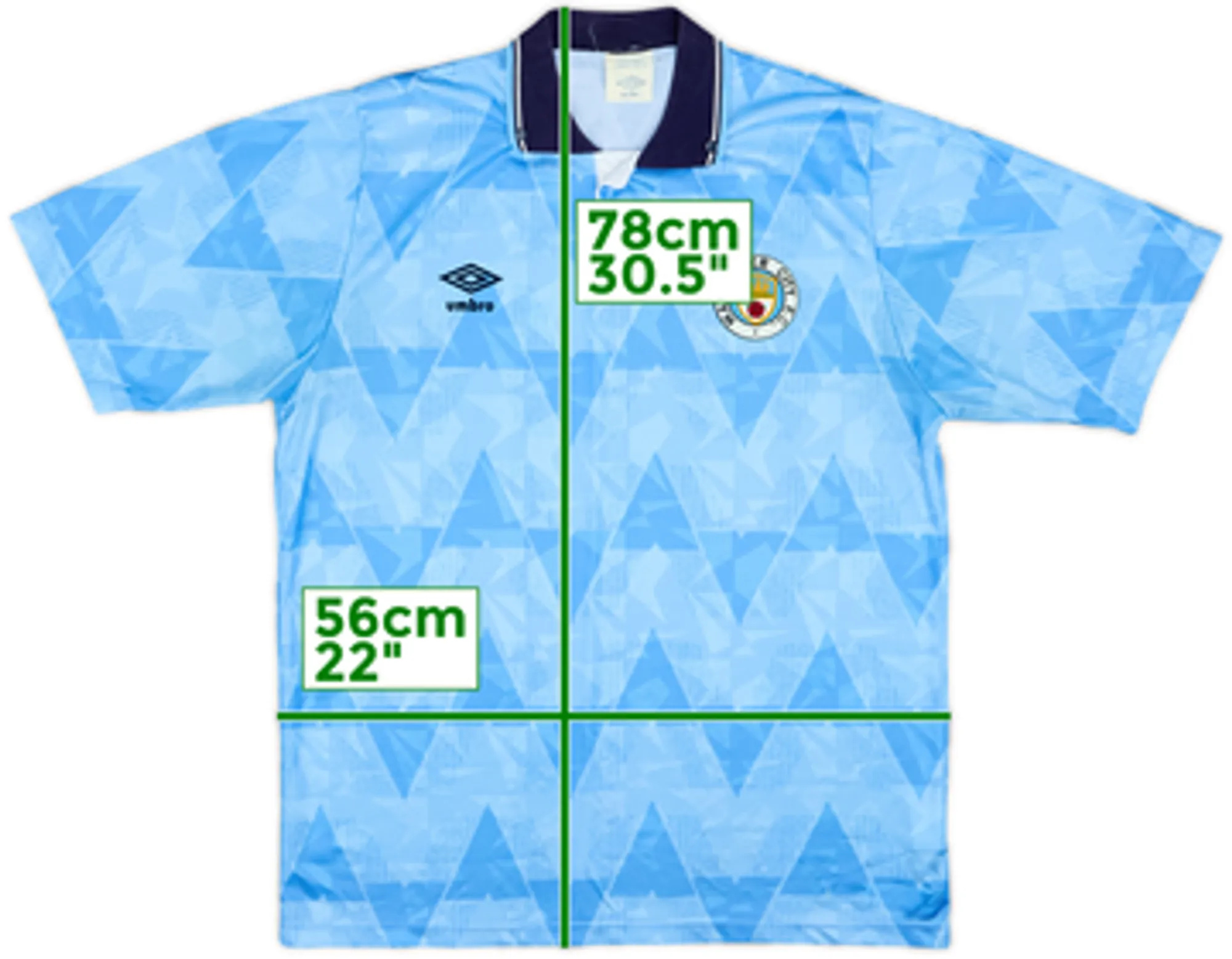 1989-91 Manchester City Home Shirt - 9/10 - (L)