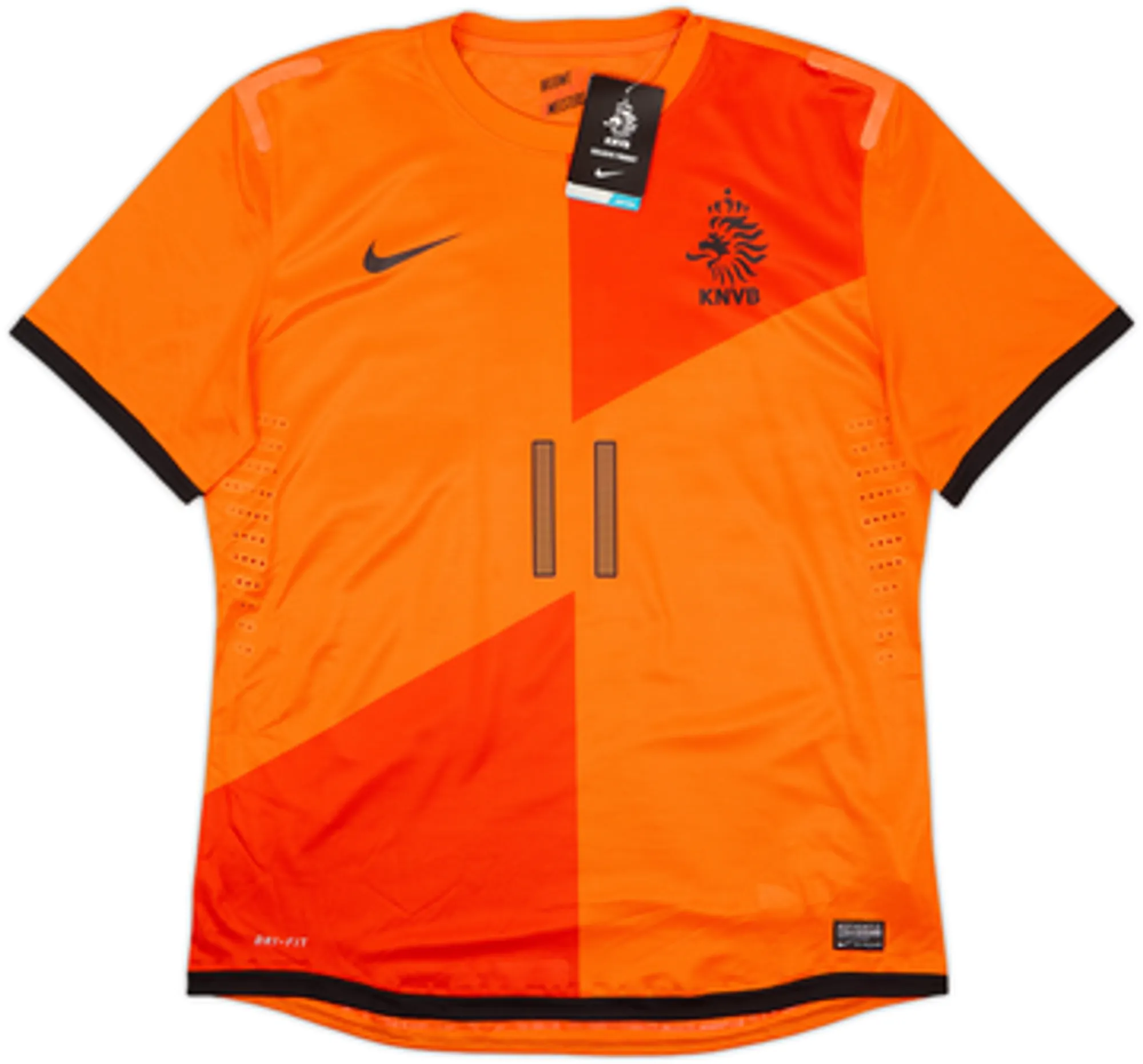 2012-13 Netherlands Player Issue Home Shirt Robben #11 (XL)