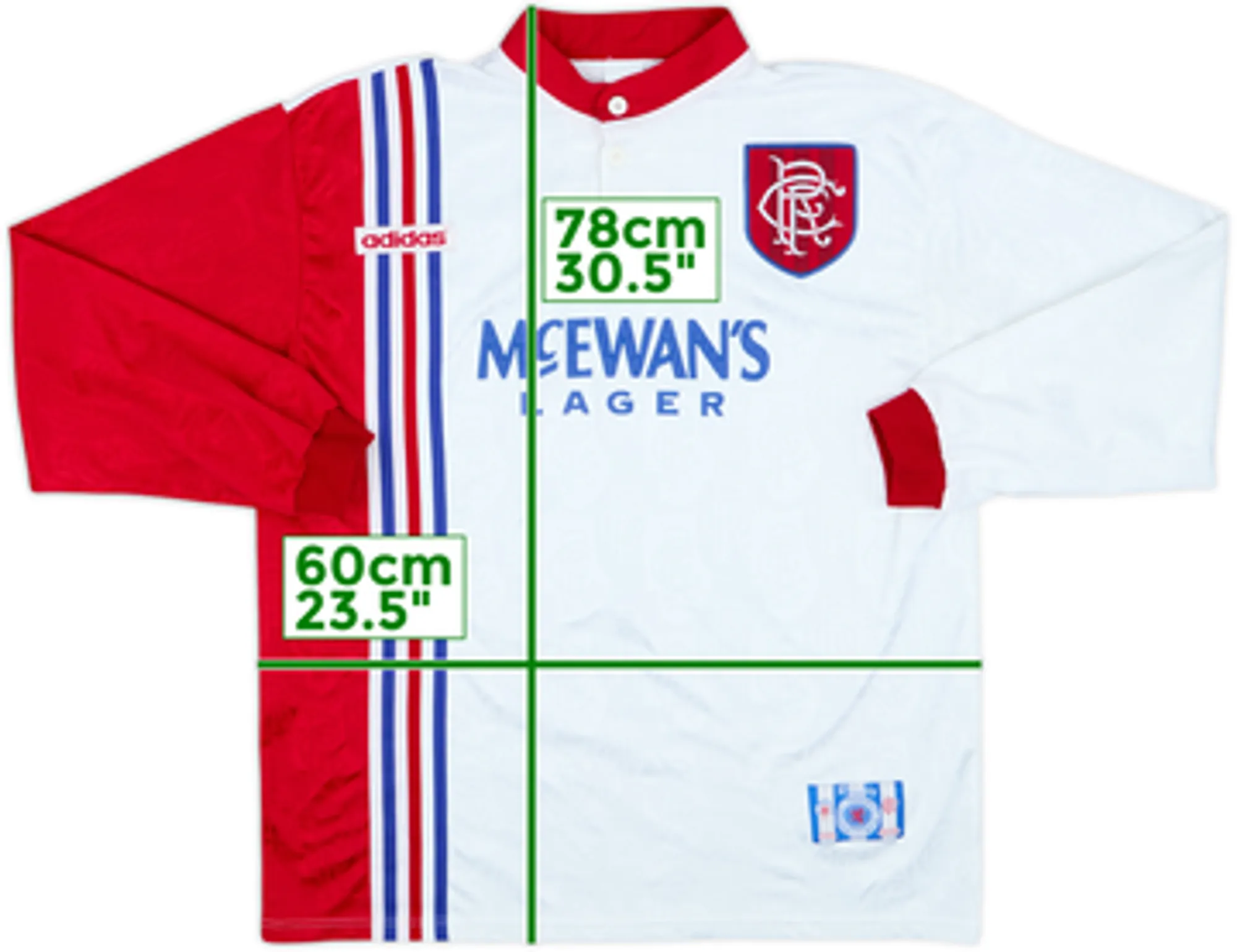 1996-97 Rangers Away L/S Shirt - 9/10 - (XL)