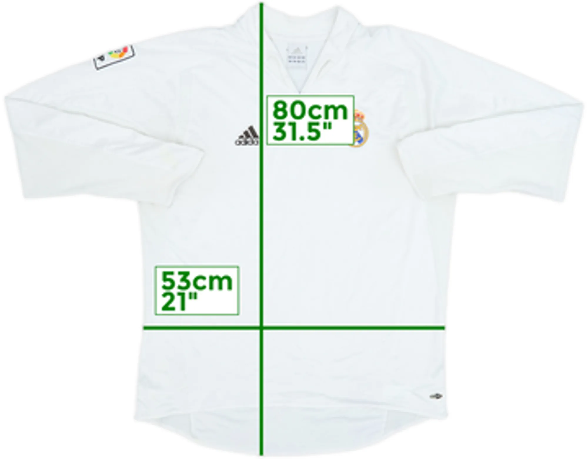 2004-05 Real Madrid Home L/S Shirt - 3/10 - (L)