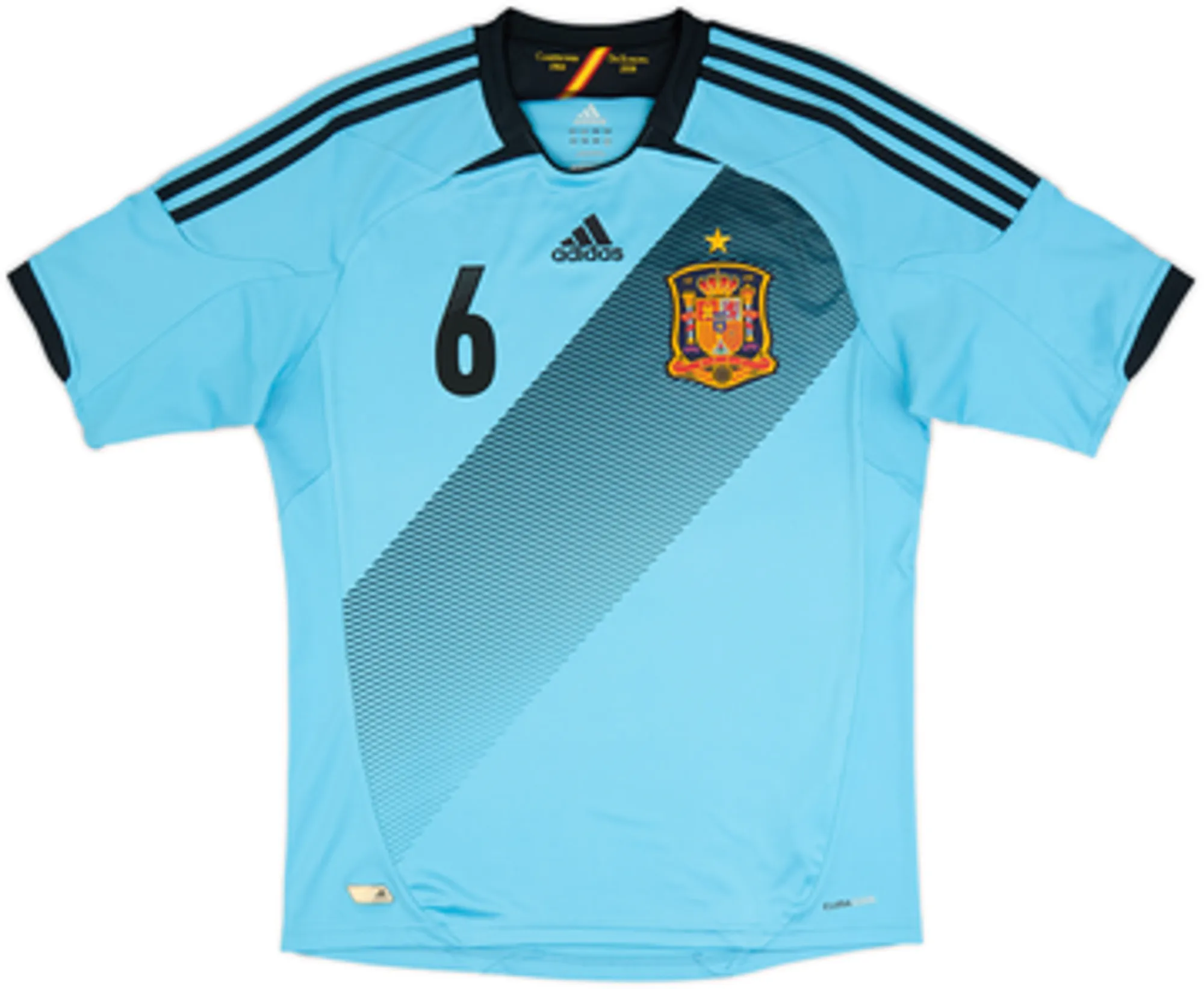 2012-14 Spain Away Shirt A.Iniesta #6 - 8/10 - (S)