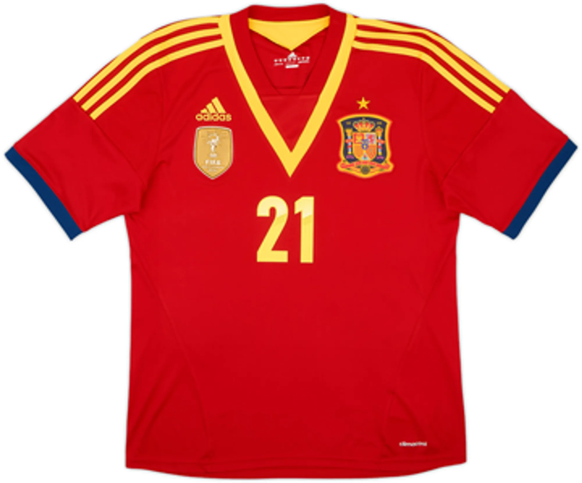 2013 Spain Confederation Cup Home Shirt Silva #21EL