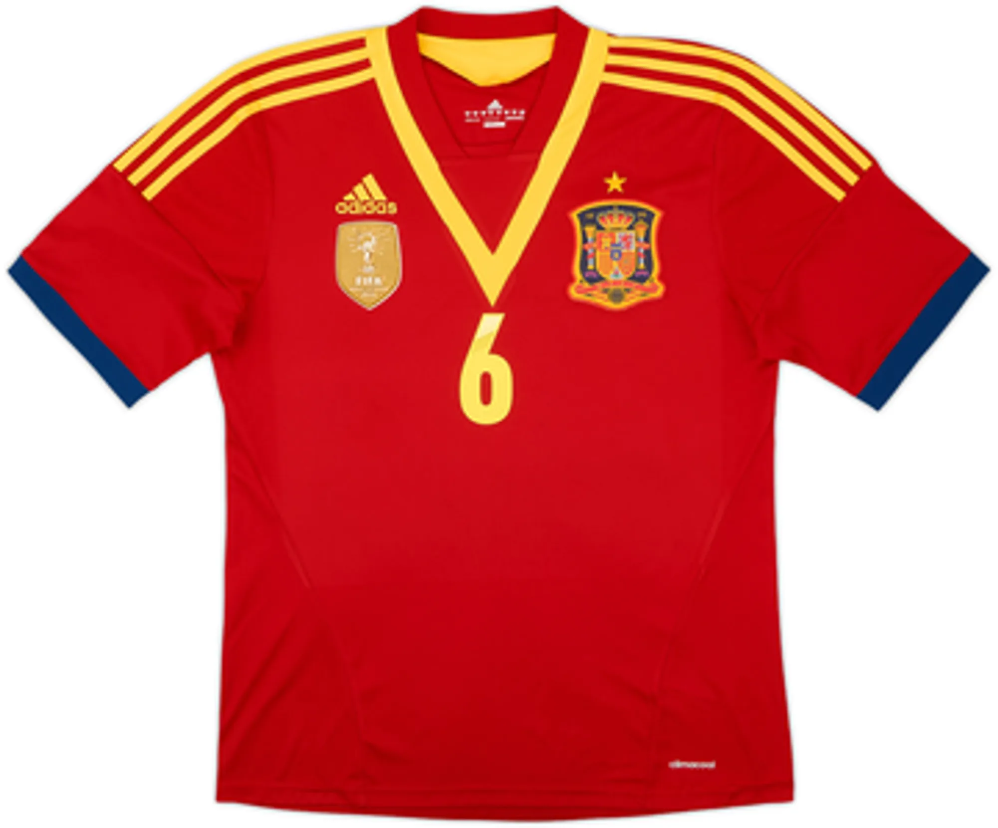 2013 Spain Confederation Cup Home Shirt A.Iniesta #6EXL