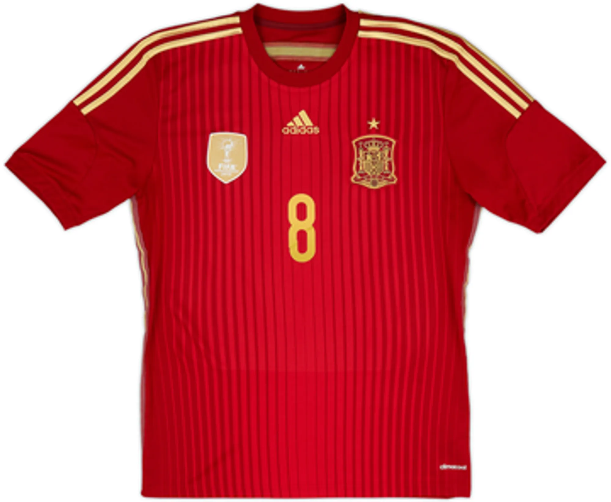 2013-15 Spain Home Shirt Xavi #8 - 6/10 - (S)