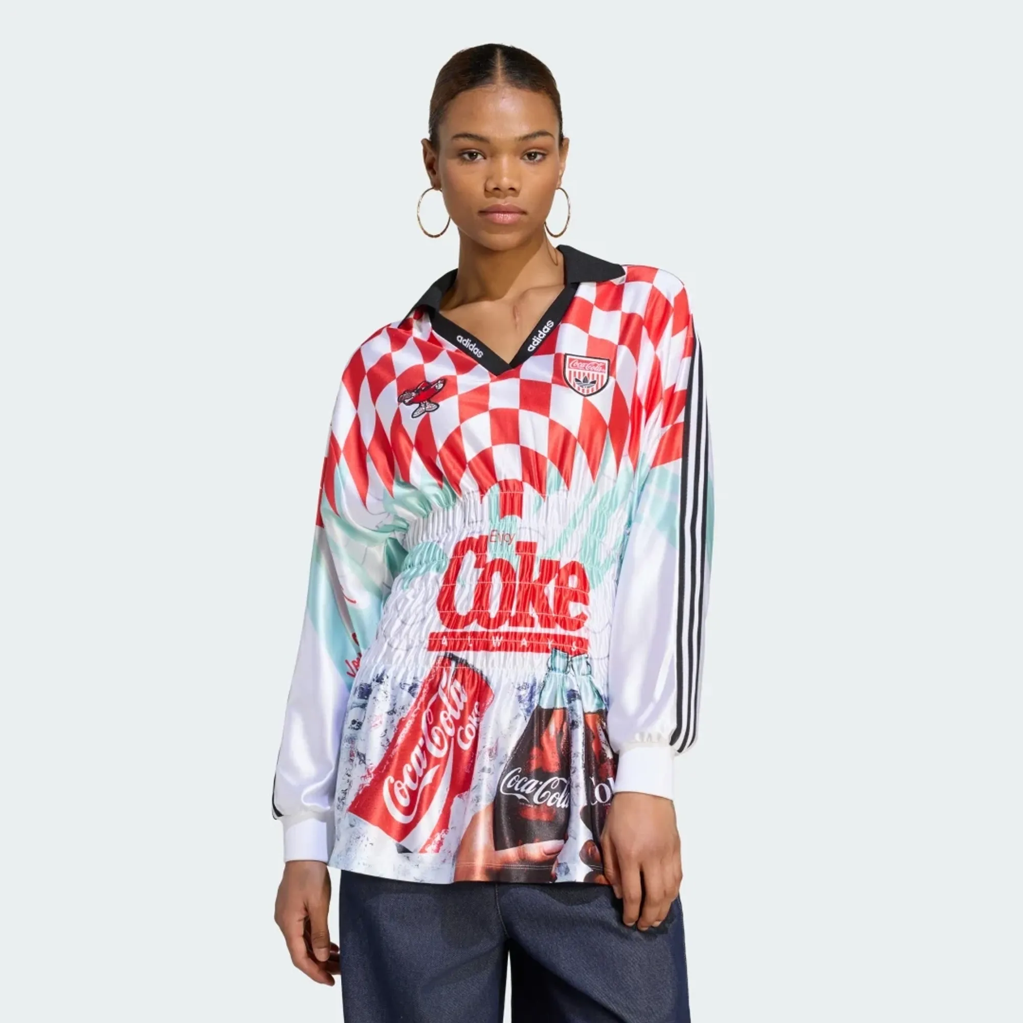 adidas ADIDAS X COCA-COLA MASH UP SMOCKED JERSEY