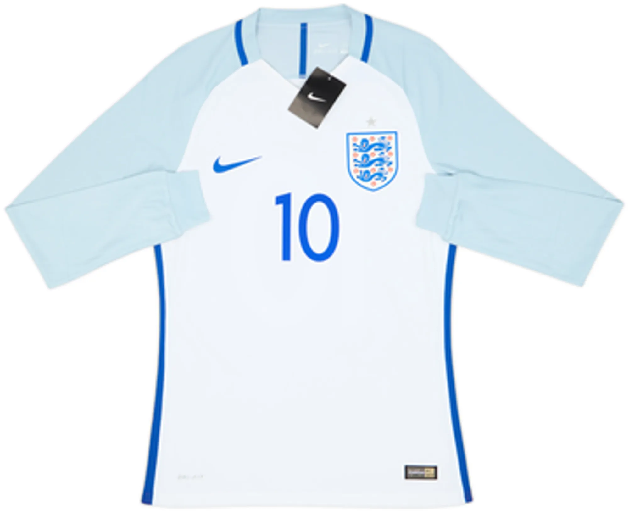 2016-17 England Authentic Home L/S Shirt Rooney #10 (M)