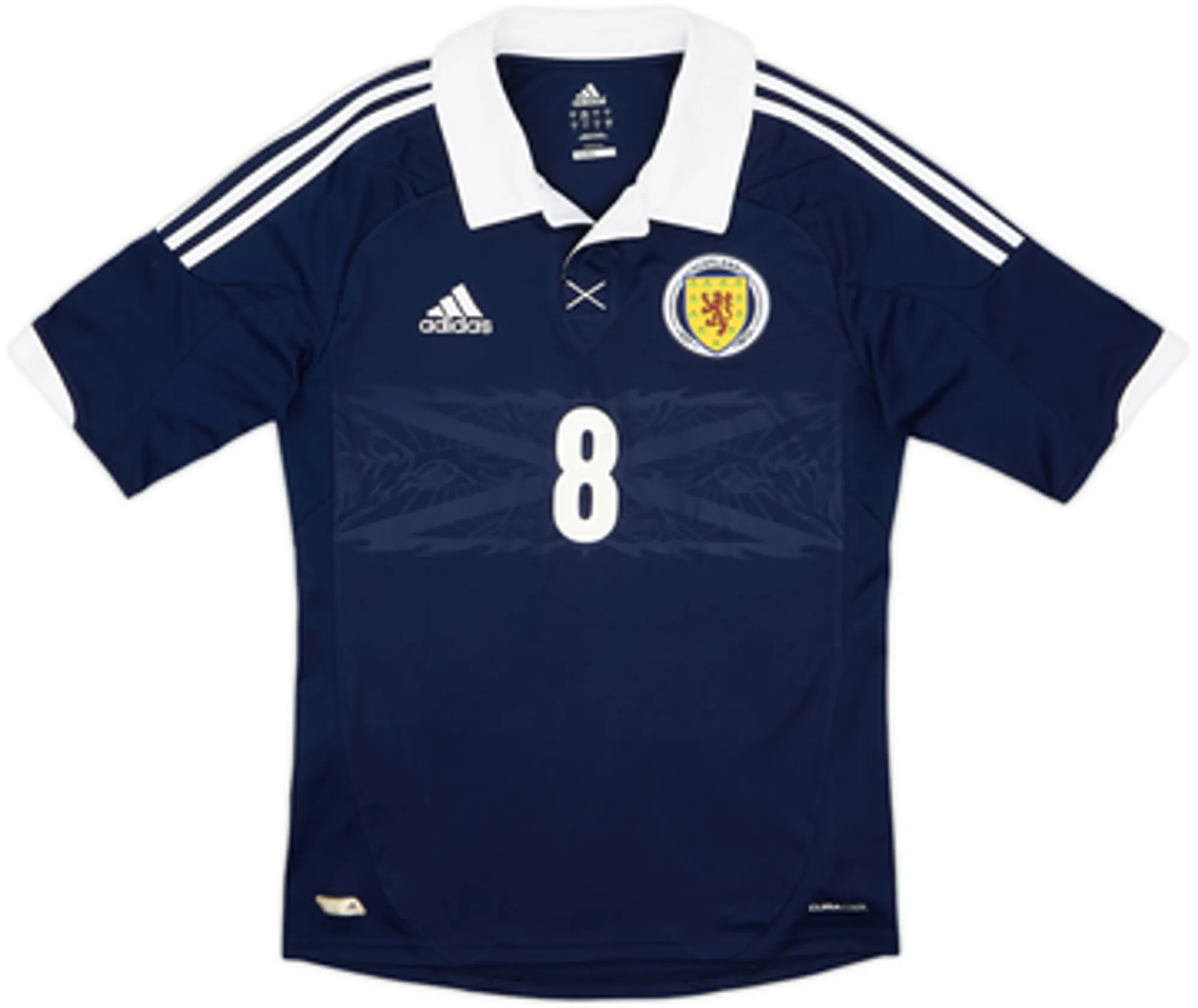2011-13 Scotland Home Shirt Brown #8 - 8/10 - (S)